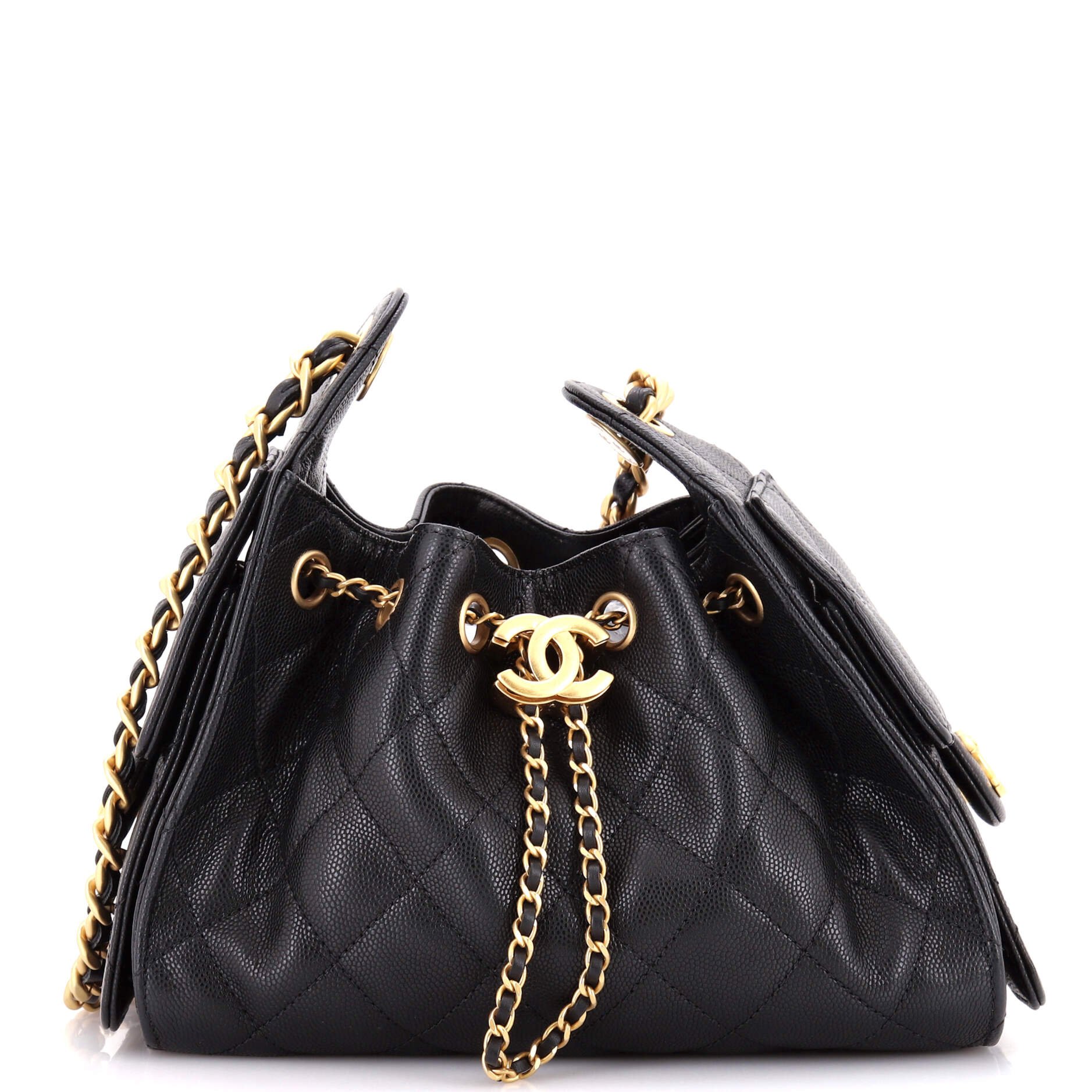 25 Hobo Bag Quilted Caviar Mini