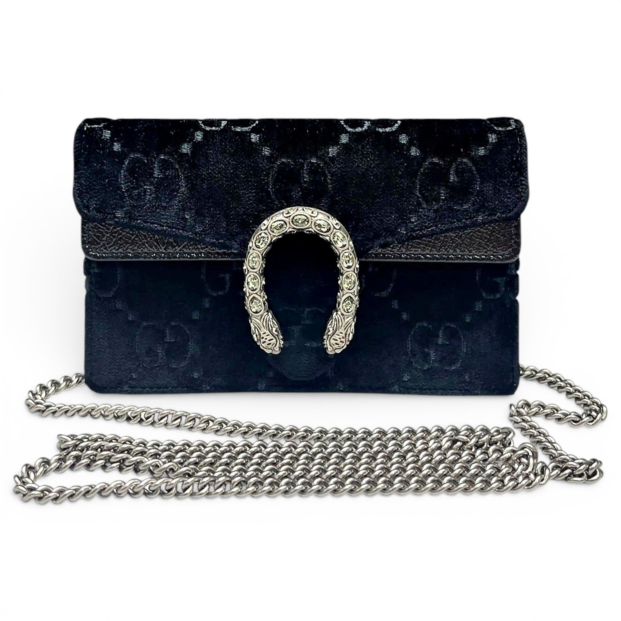 Dionysus Super Mini velvet crossbody bag