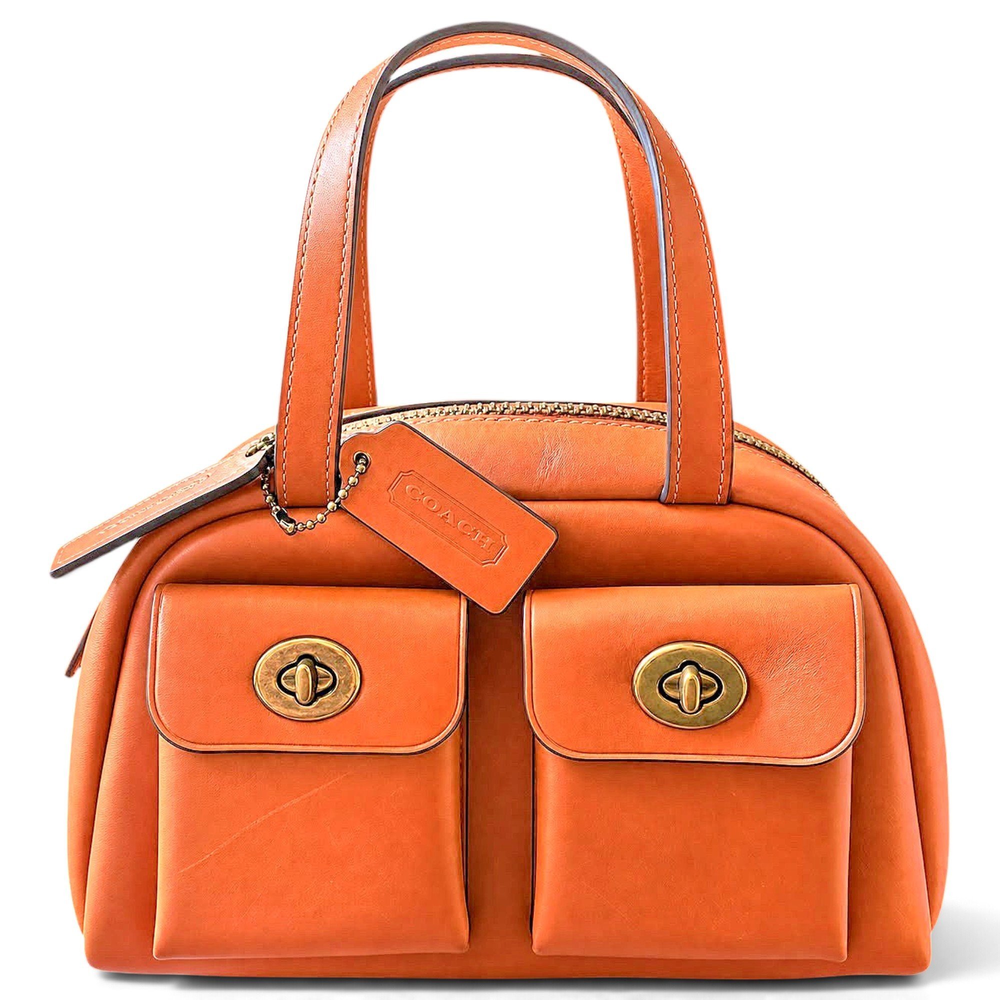 Leather bowling bag