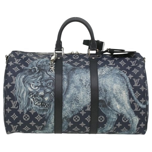 Keepall leather travel bag
