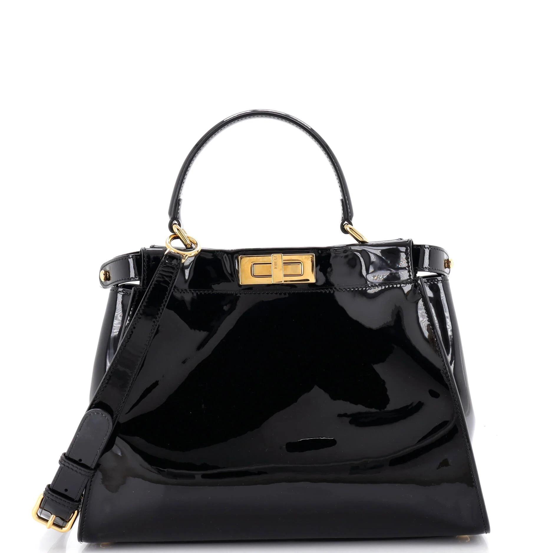 Patent leather handbag