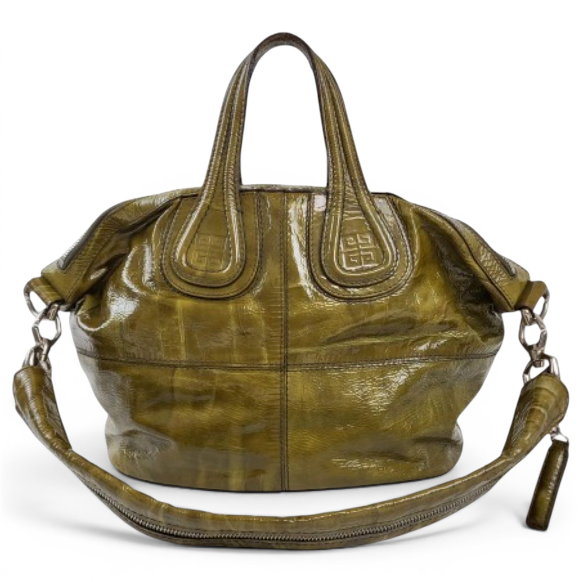 Nightingale patent leather tote