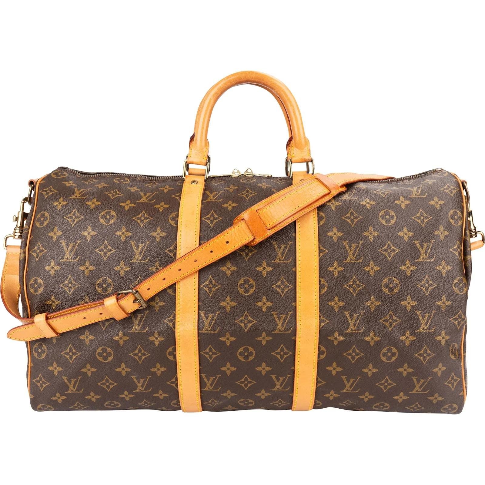 Keepall leather travel bag