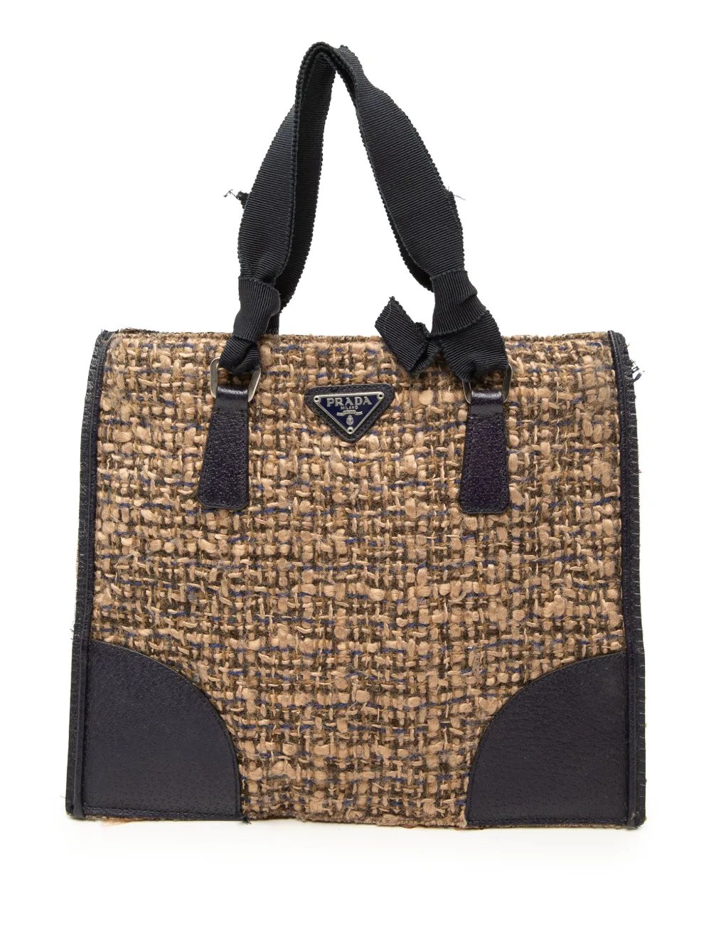 2000-2013 Vitello Trimmed Tweed Flat handbag