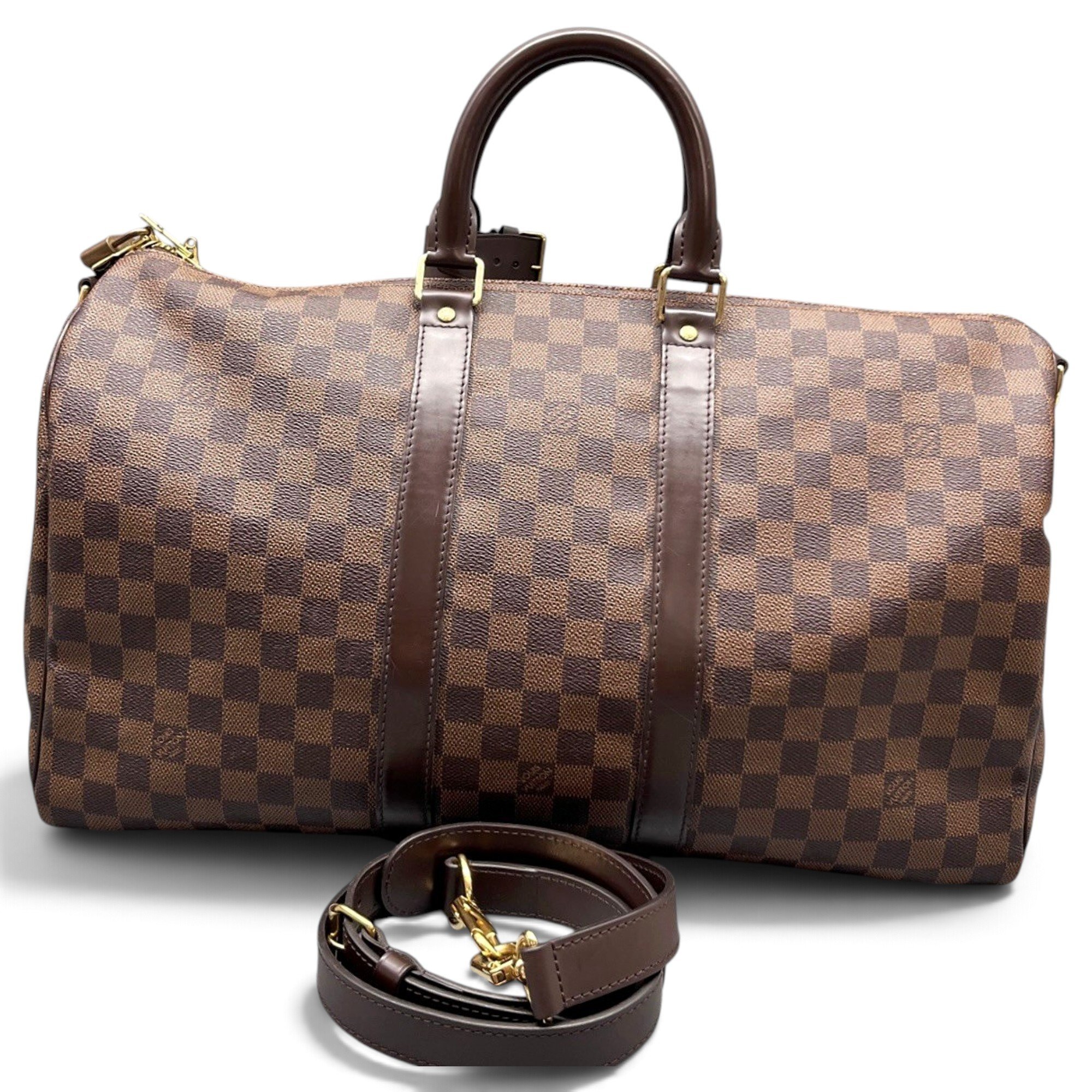 Keepall leather travel bag