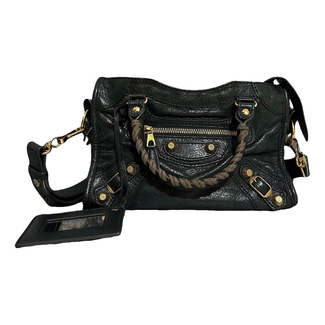 City leather handbag