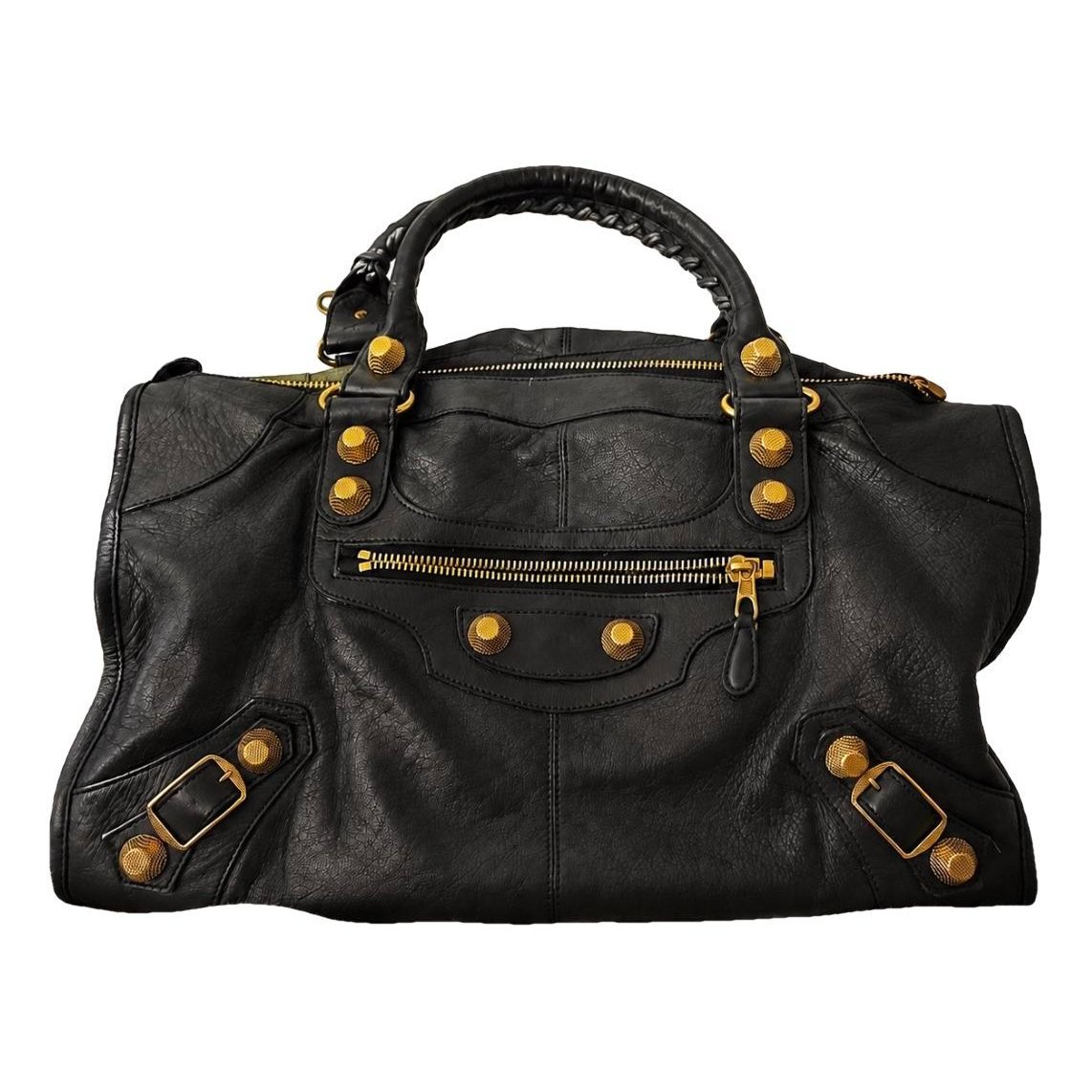 Work leather handbag