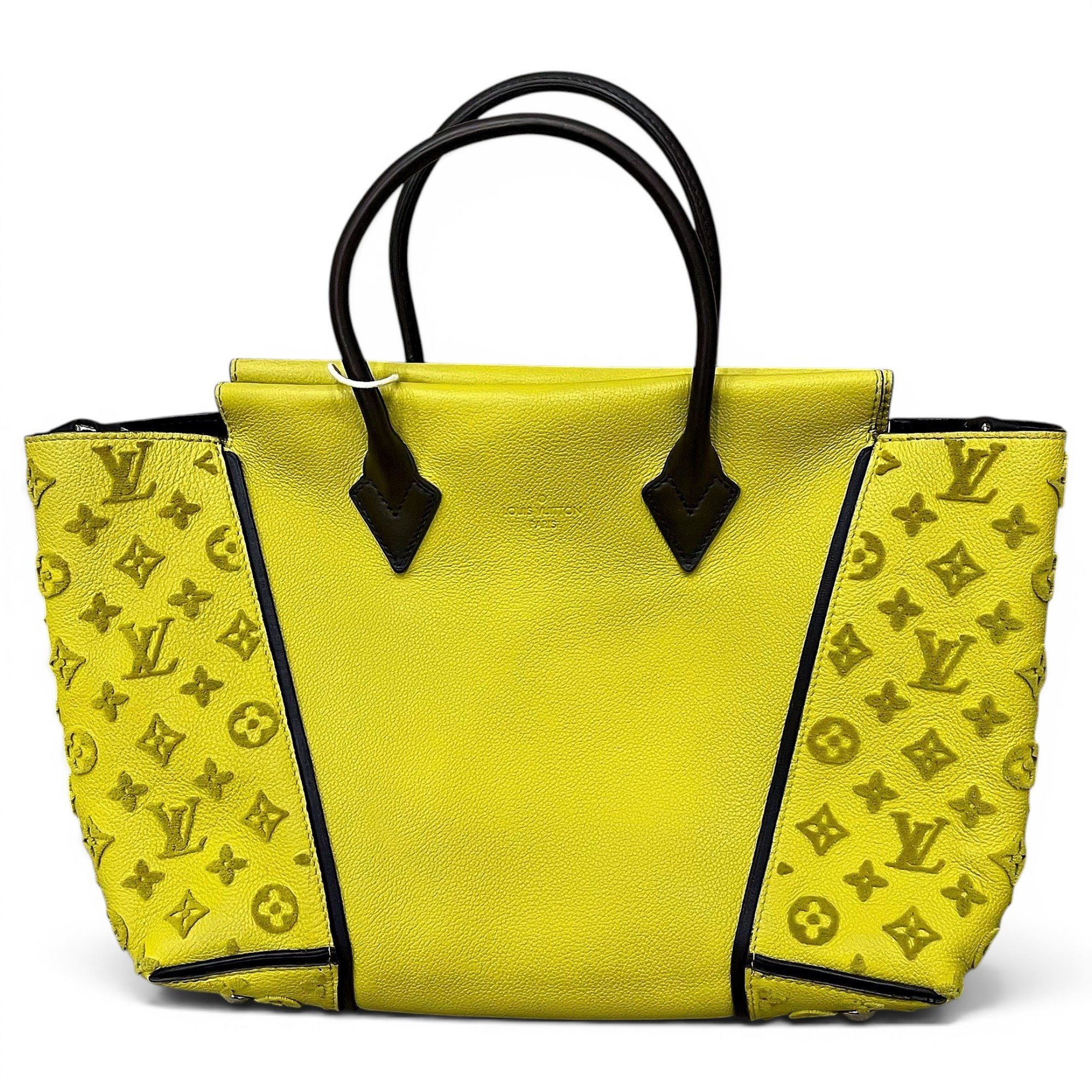 Tote W leather tote