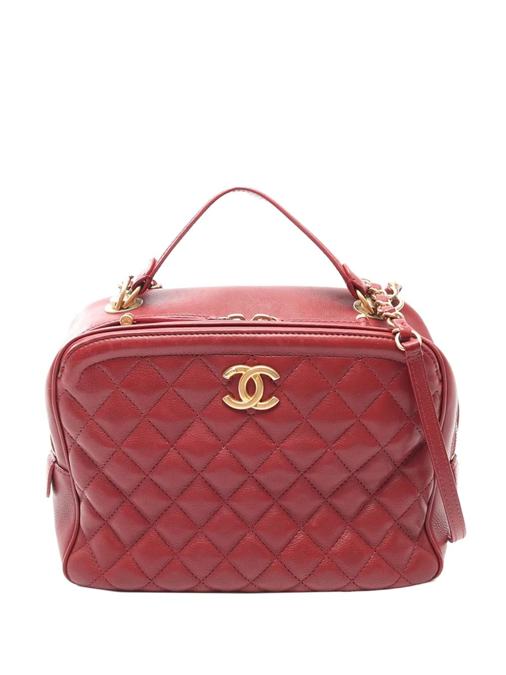 2018-2019 CC Quilted Calfskin Top Handle Bag satchel