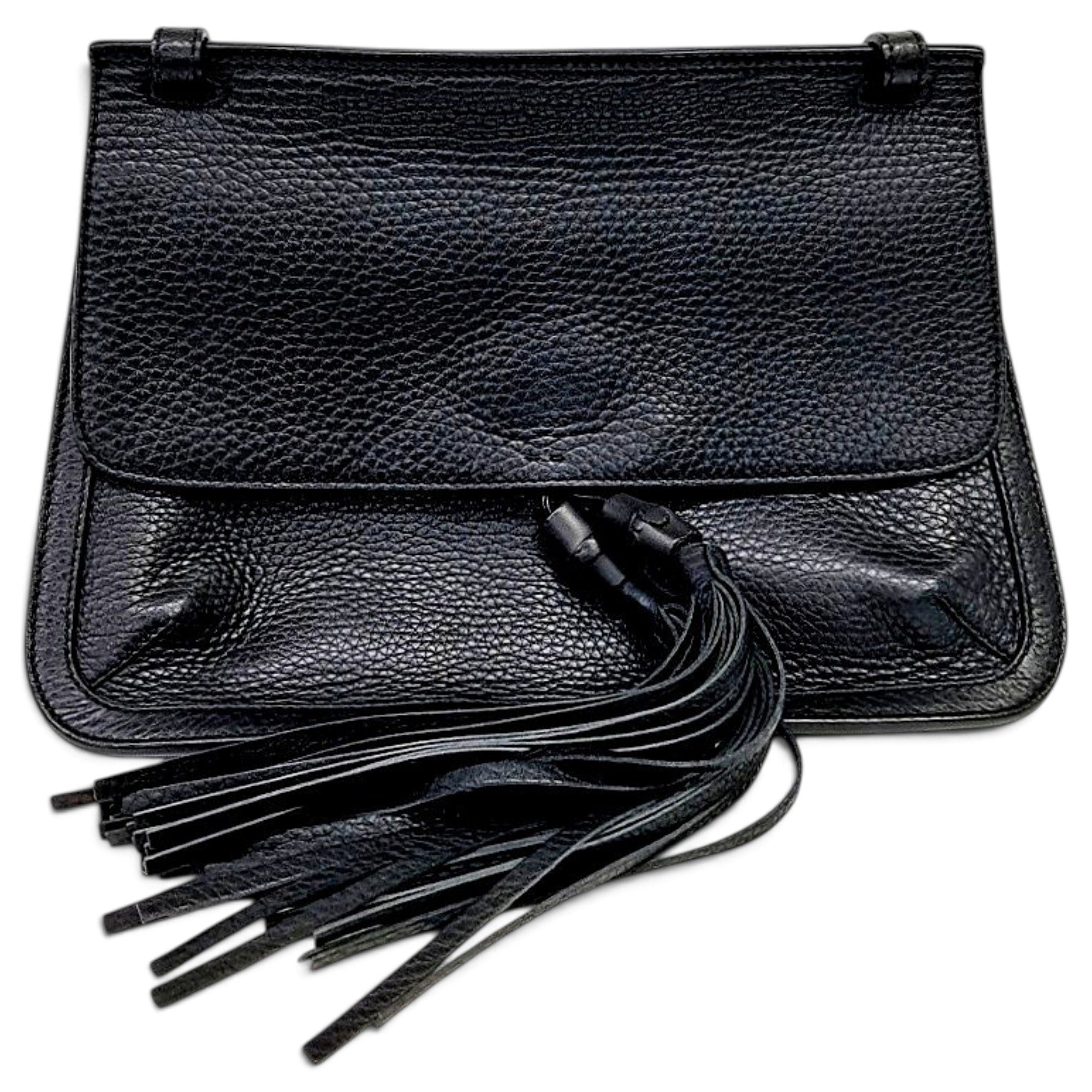 Bamboo leather crossbody bag