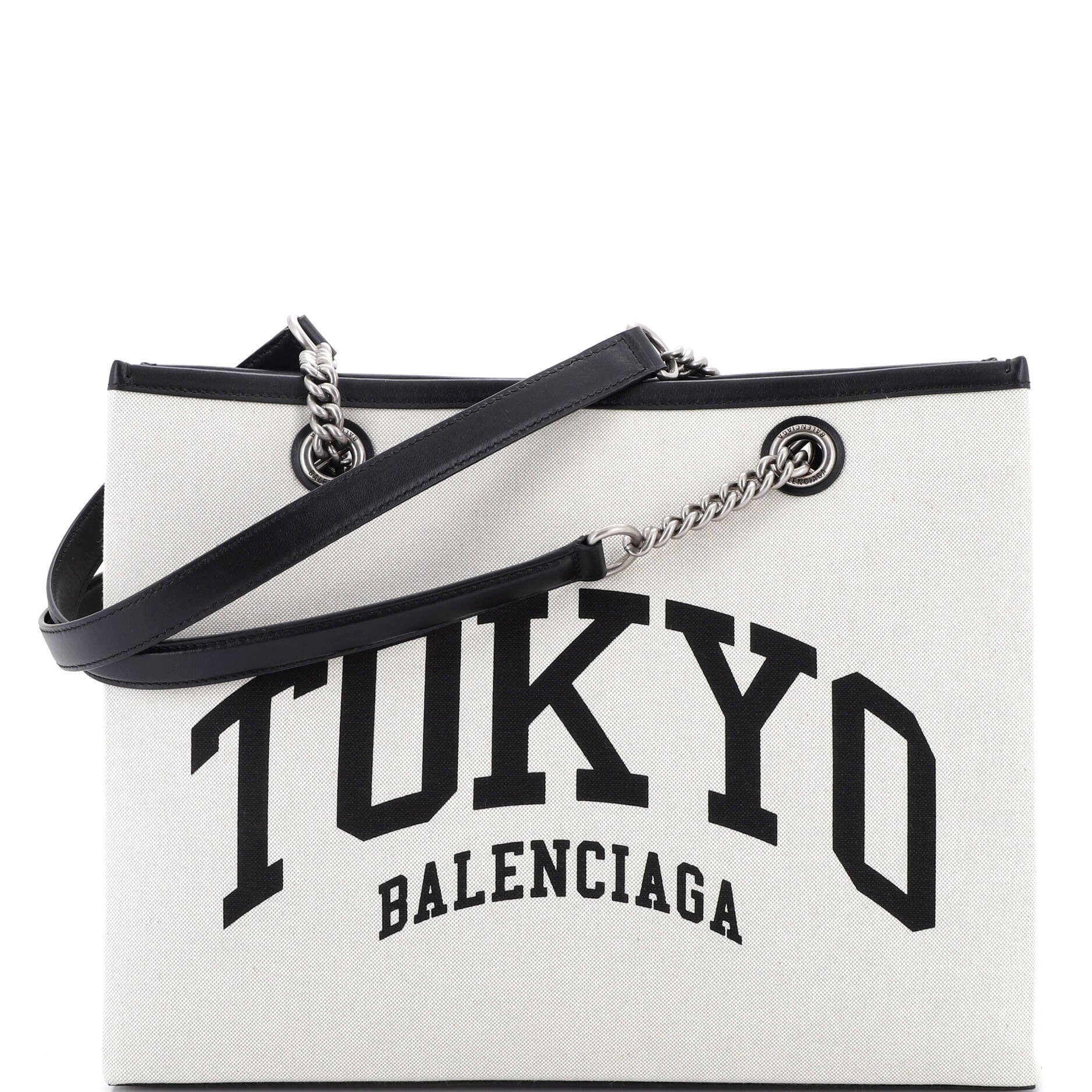 Balenciaga Cities Duty Free Tote Printed Canvas Medium