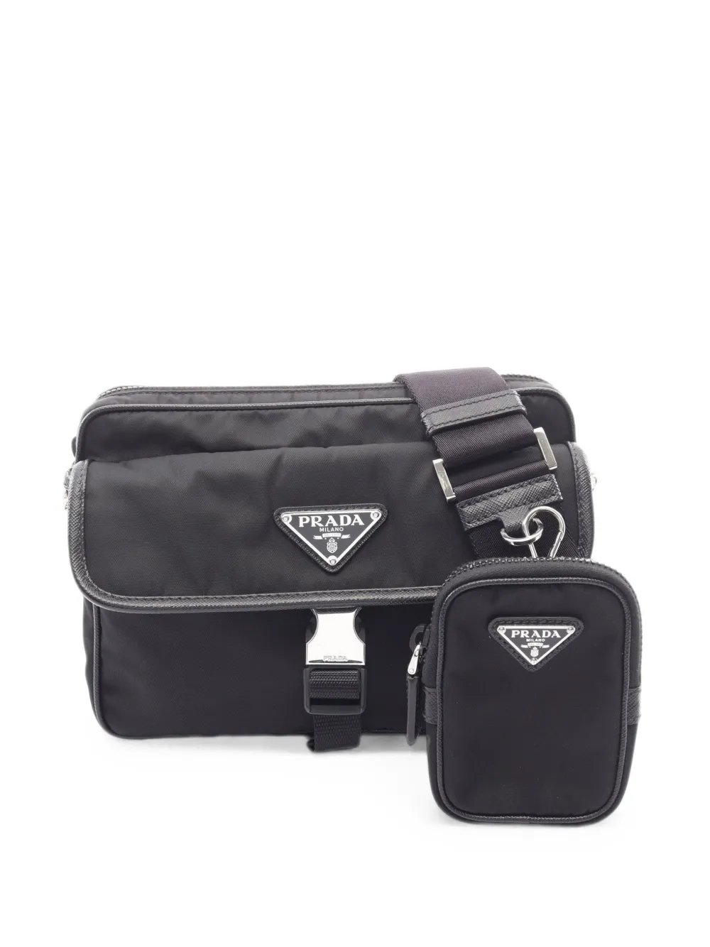 2010s Re-Nylon Saffiano leather shoulder bag