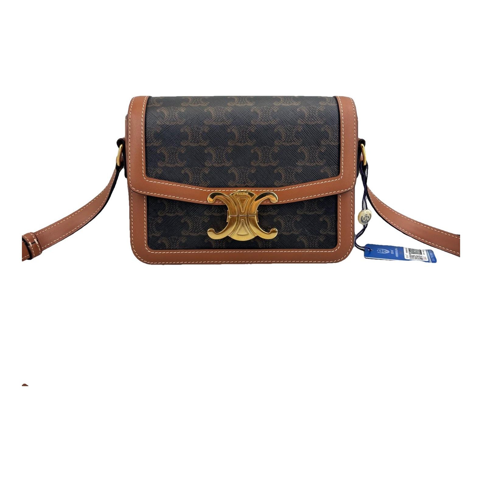 Triomphe leather handbag