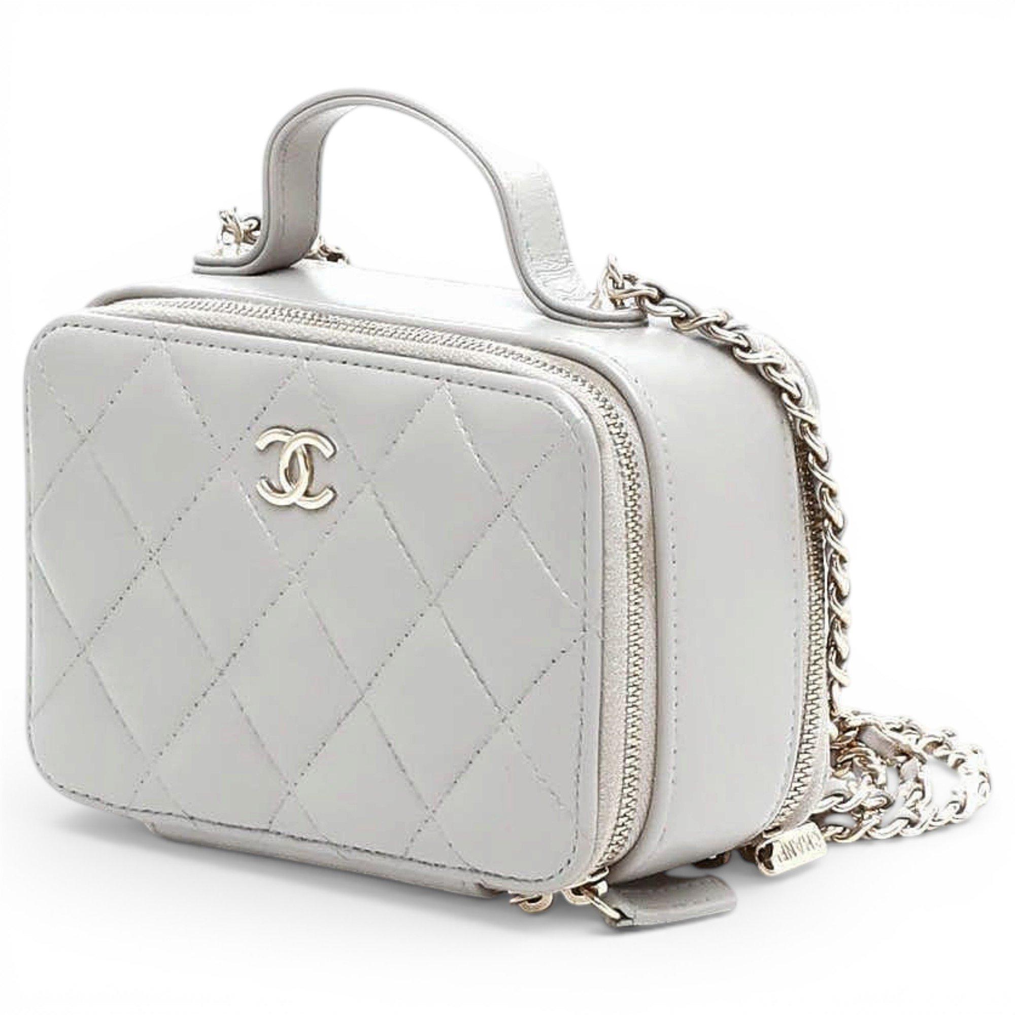 Trendy CC Top Handle leather handbag