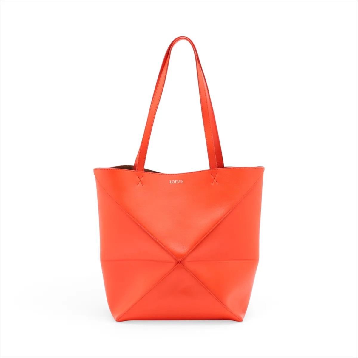 Loewe puzzle fold Leather Tote bag Orange
