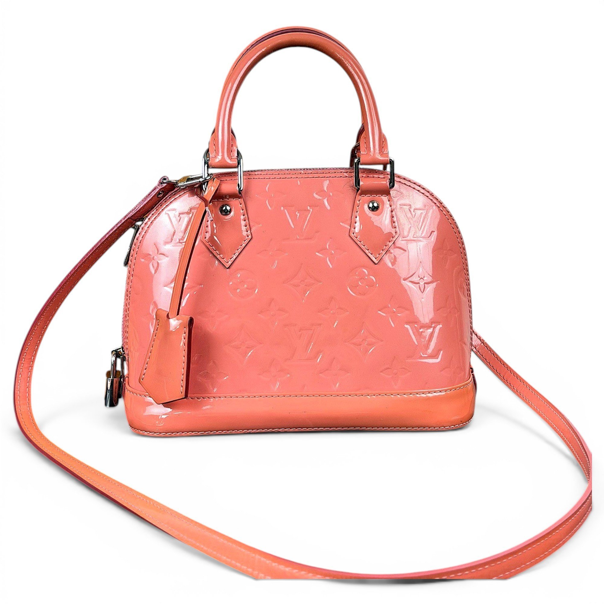 Patent leather handbag