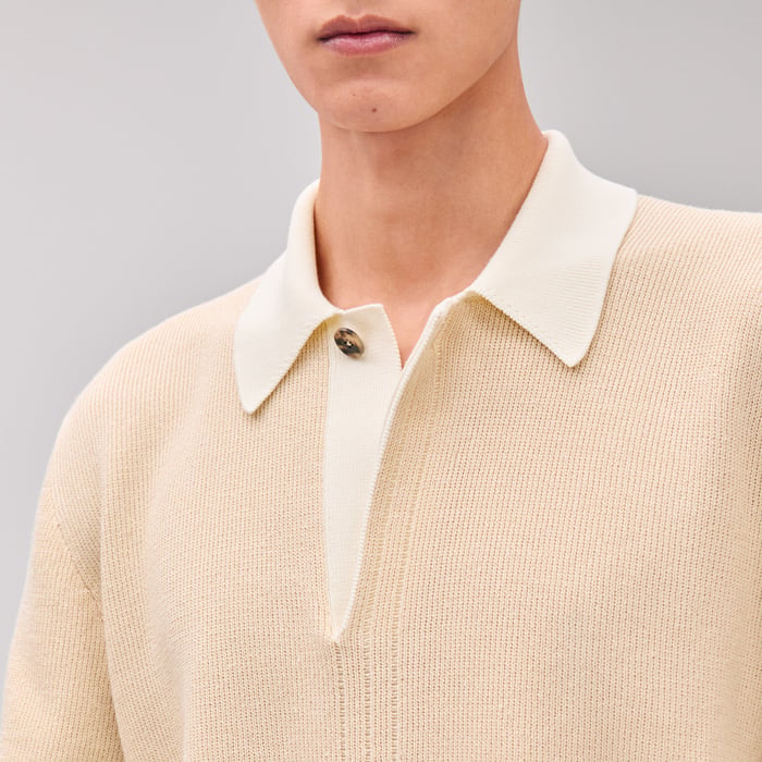 Écru "Lin Et l'Autre" Polo Sweater
