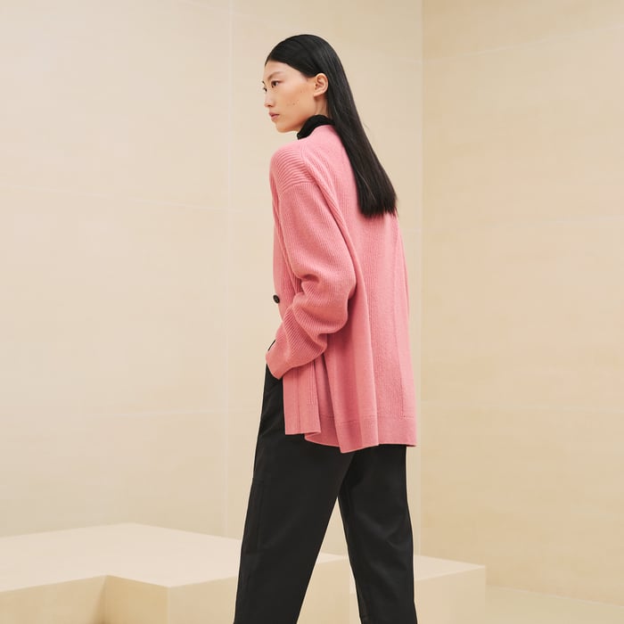 Rose Incarnat Long Cardigan