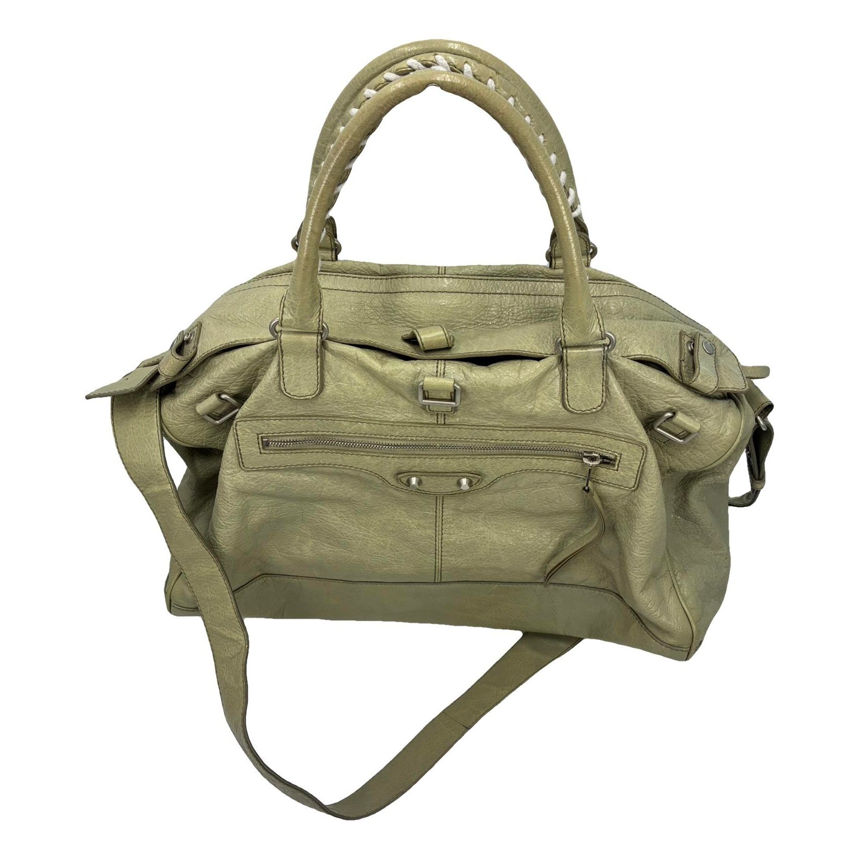 Leather clutch bag
