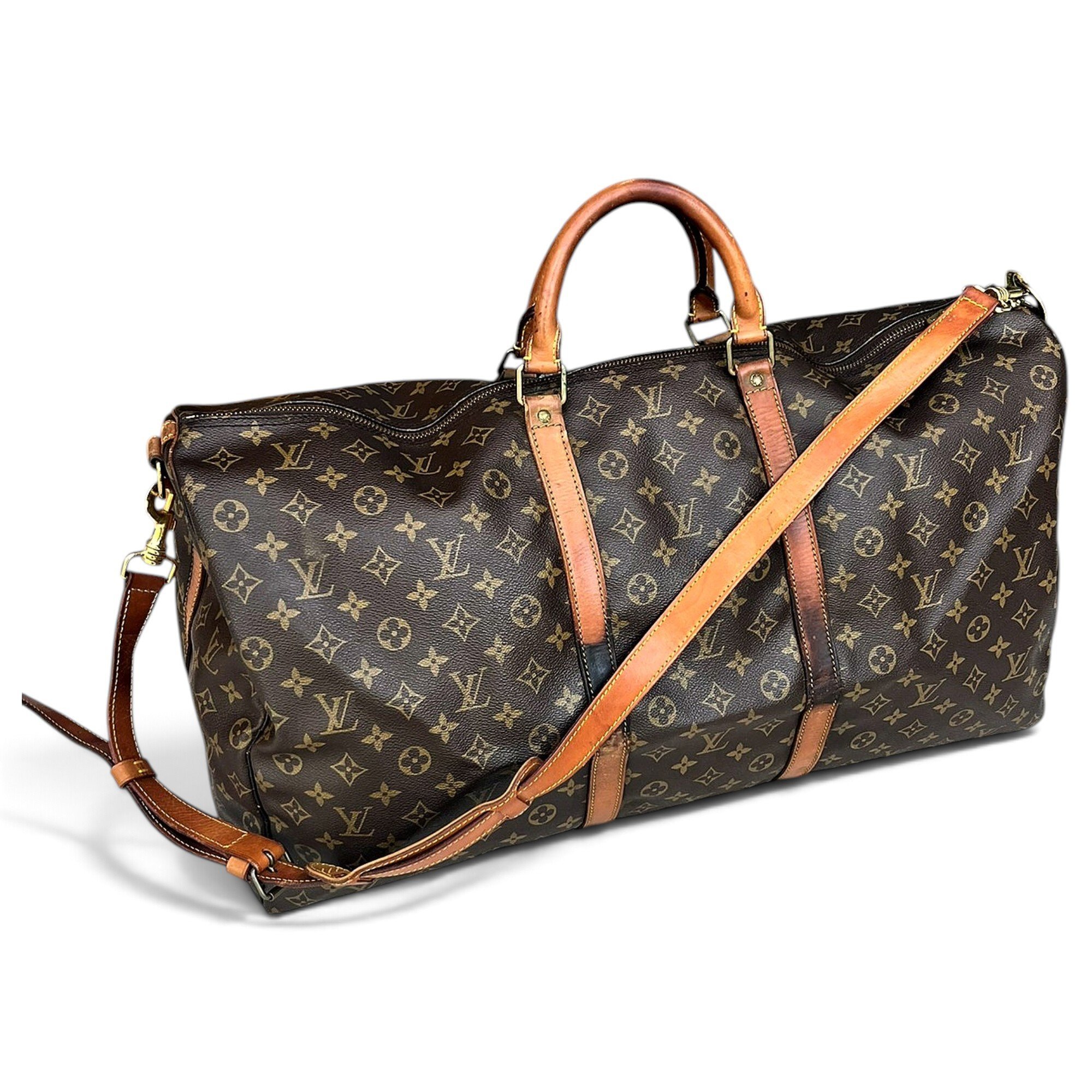 Keepall leather travel bag