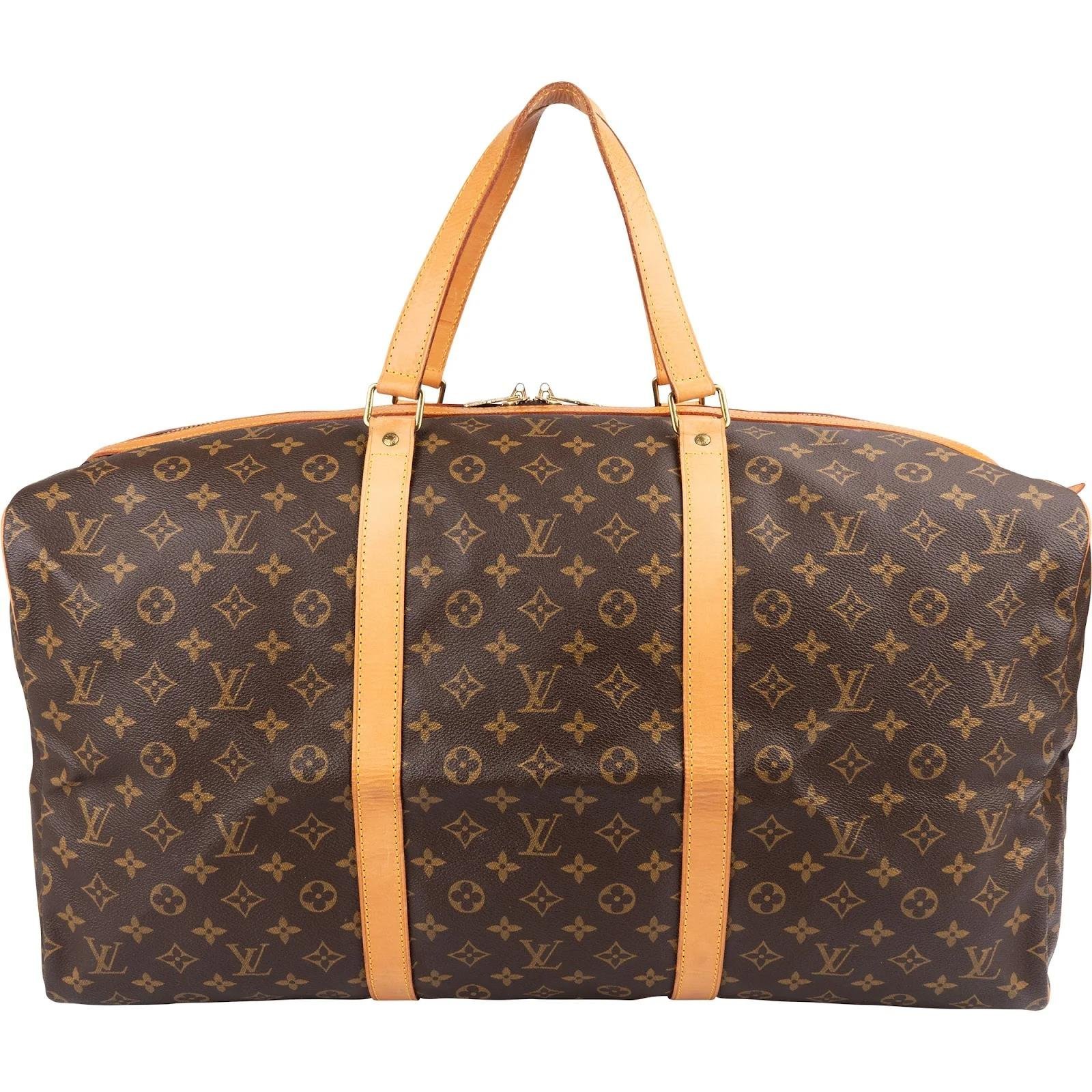 Sac souple leather travel bag
