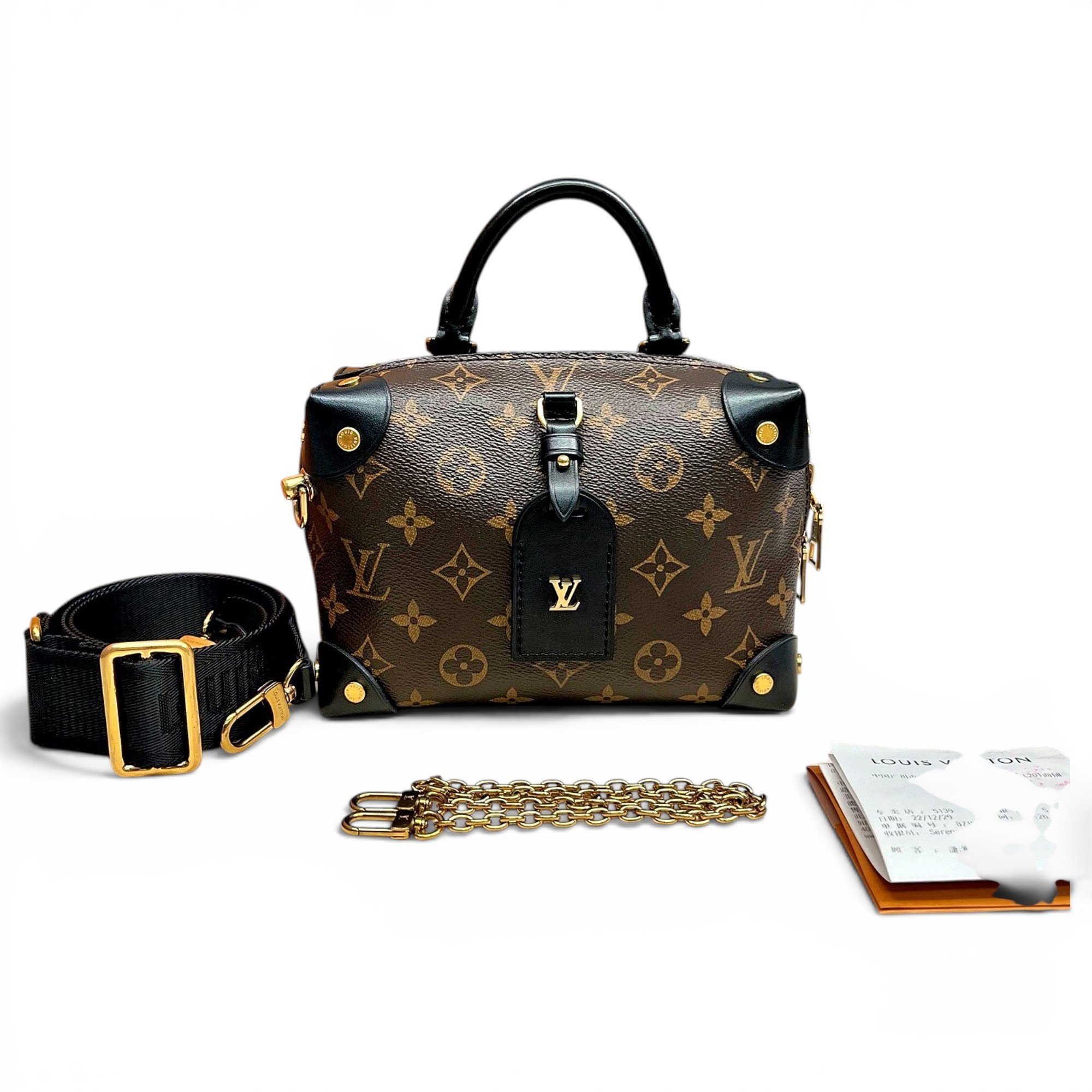 Petite Malle Souple leather handbag