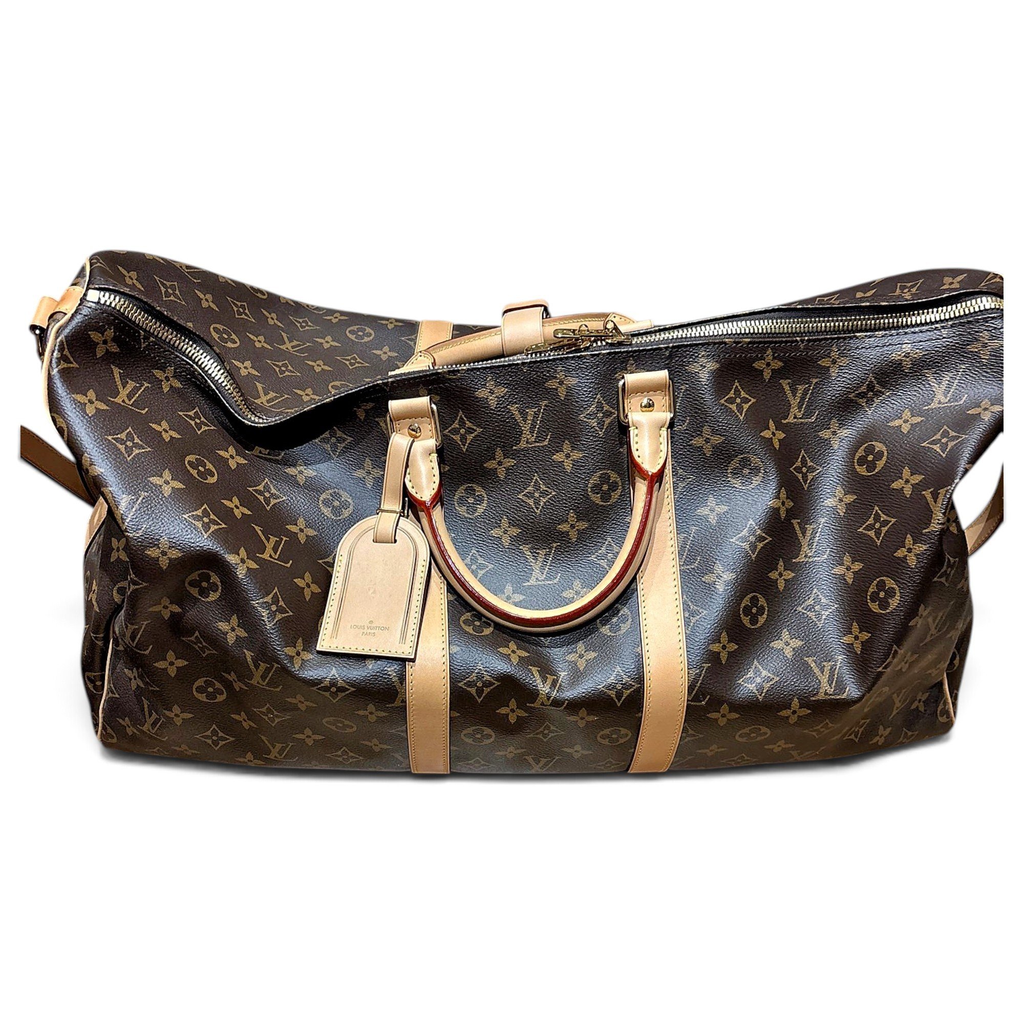 Keepall leather travel bag