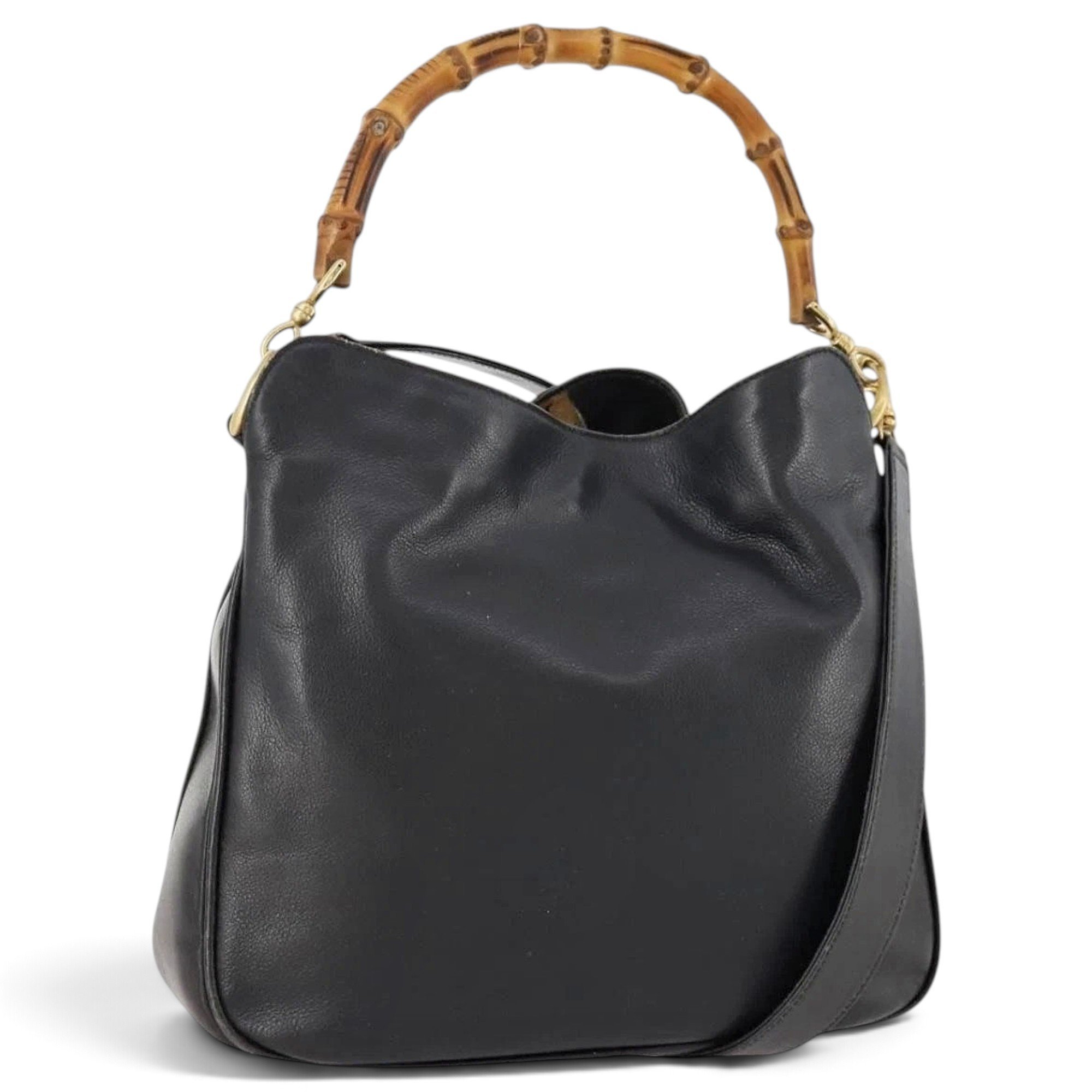 Bamboo leather handbag