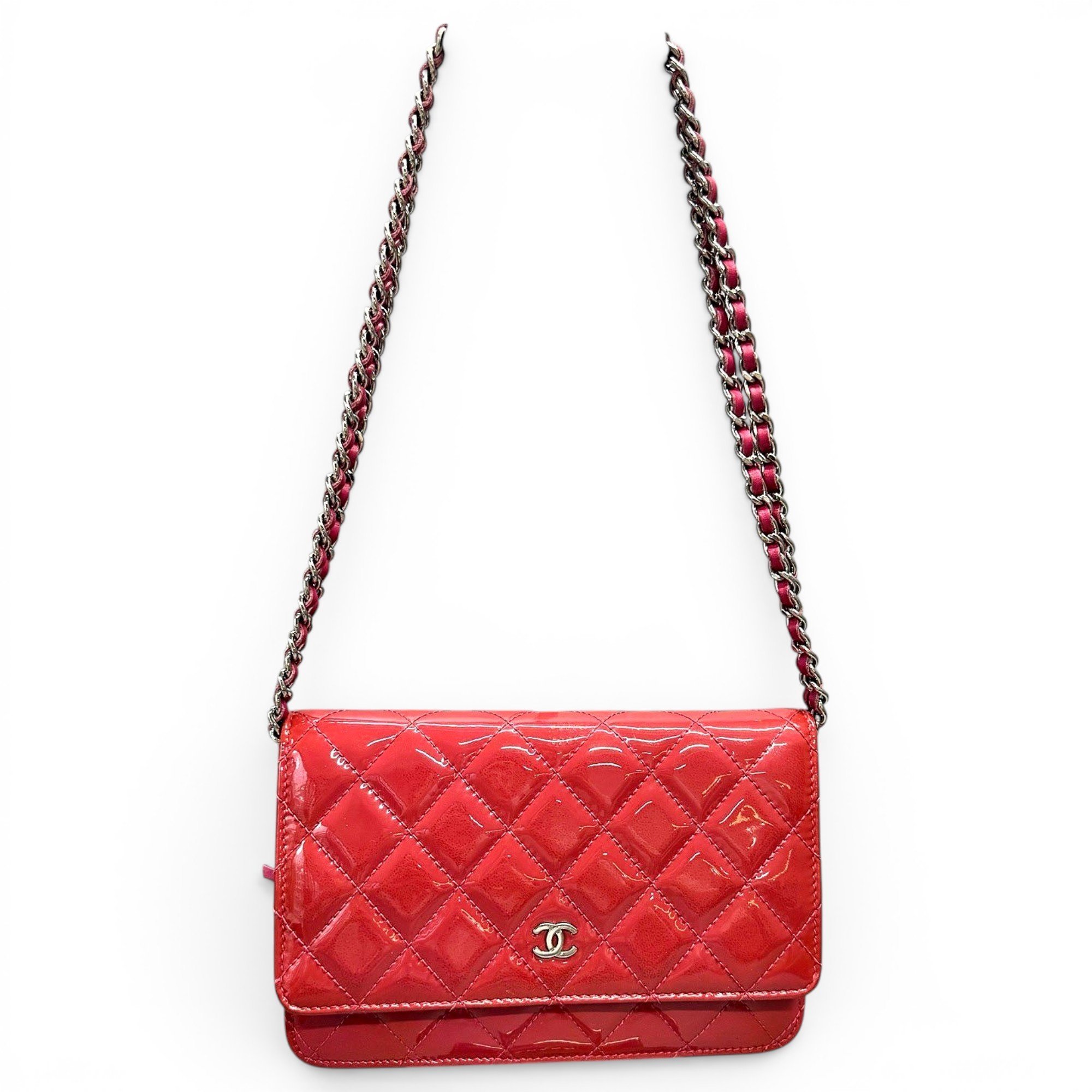 Trendy CC Wallet on Chain leather bag