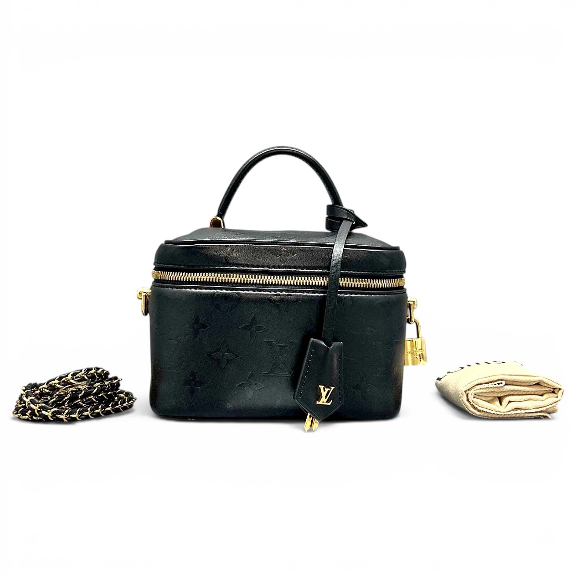 Vanity leather handbag