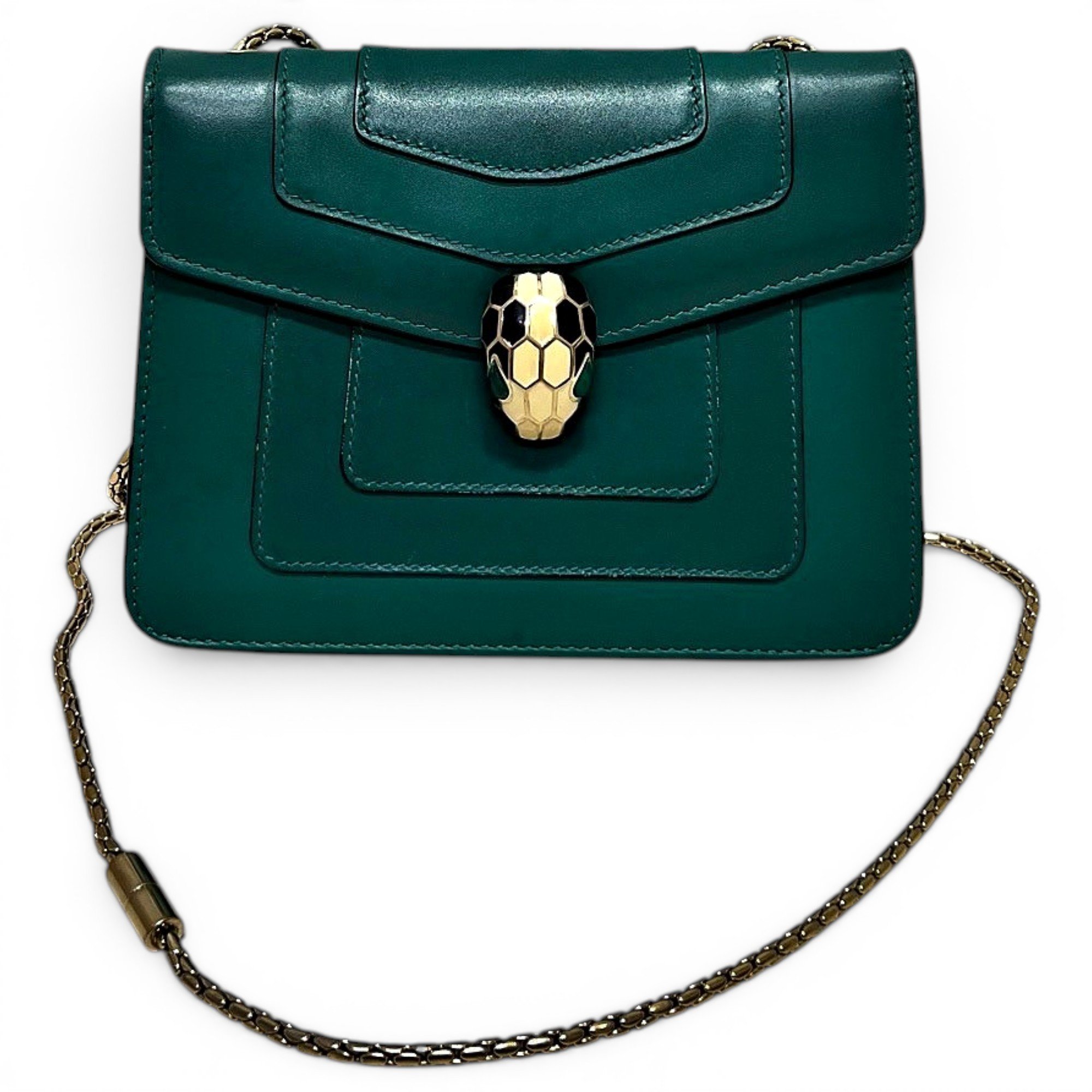 Serpenti leather handbag
