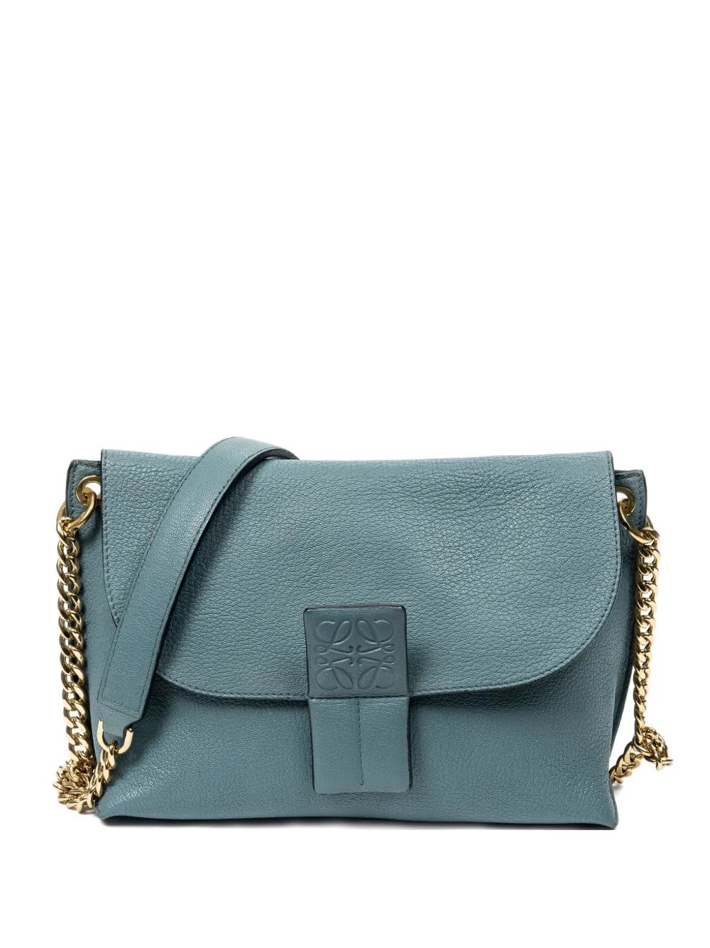 Avenue embossed chain shoulder bag