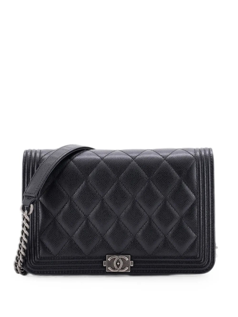 Boy Wallet on Chain Quilted Caviar crossbody bag