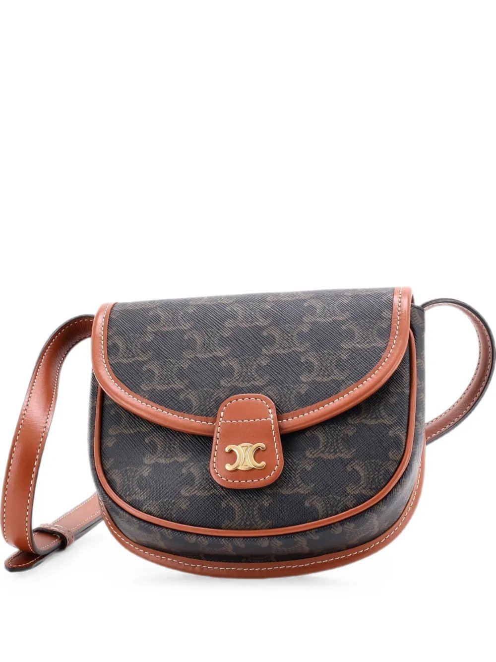 Besace Flap Bag Triomphe Coated Canvas Mini crossbody bag
