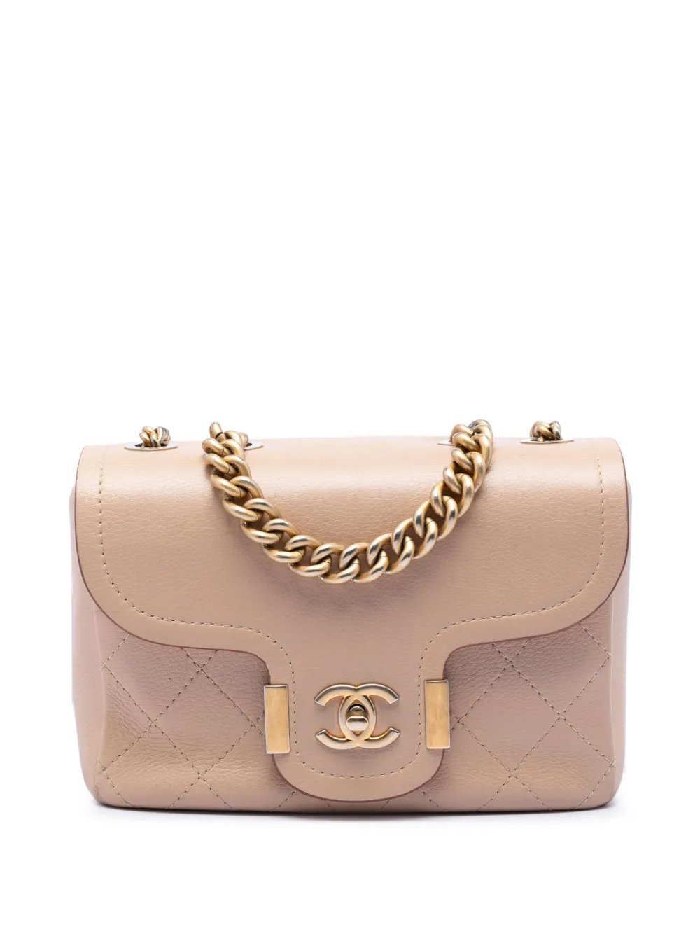 2017-2018 Paris-Greece Calfskin Archi Chic Flap satchel