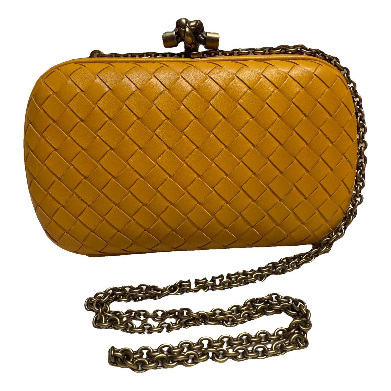Pochette Knot leather clutch bag