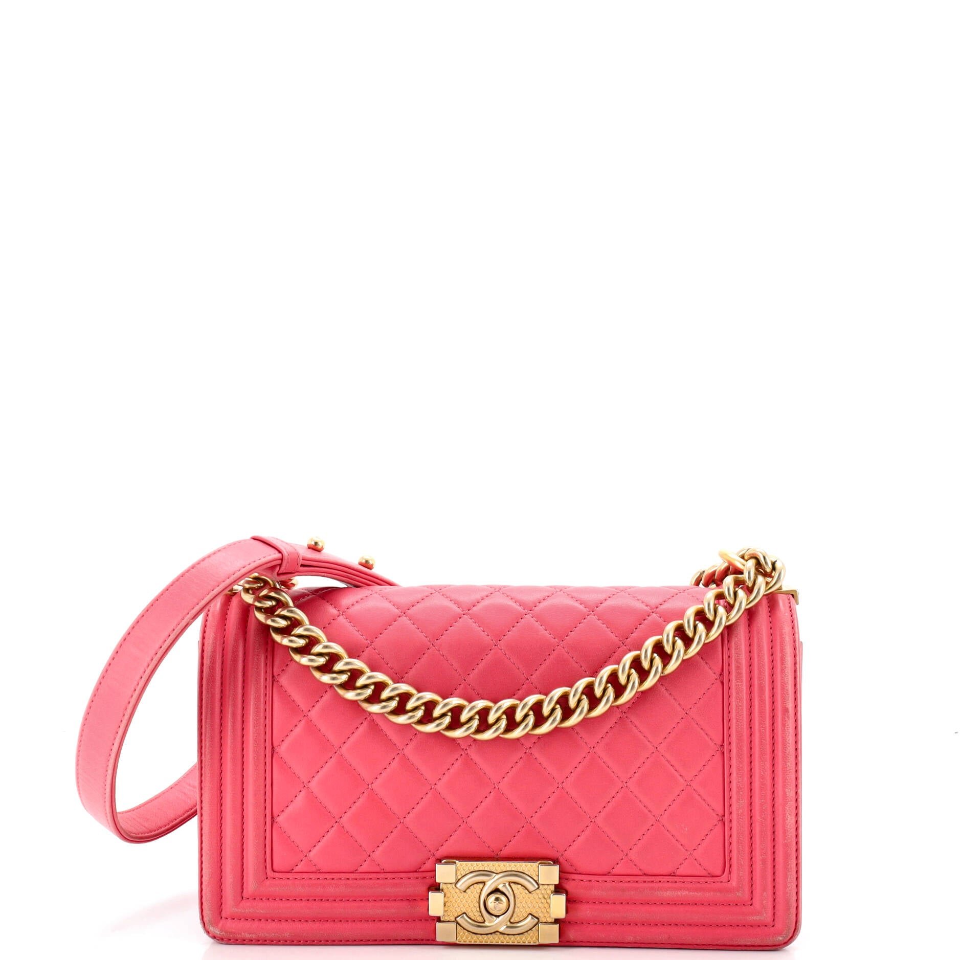 Boy Flap Bag Quilted Calfskin Old Medium