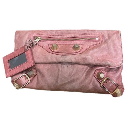 Envelop leather clutch bag