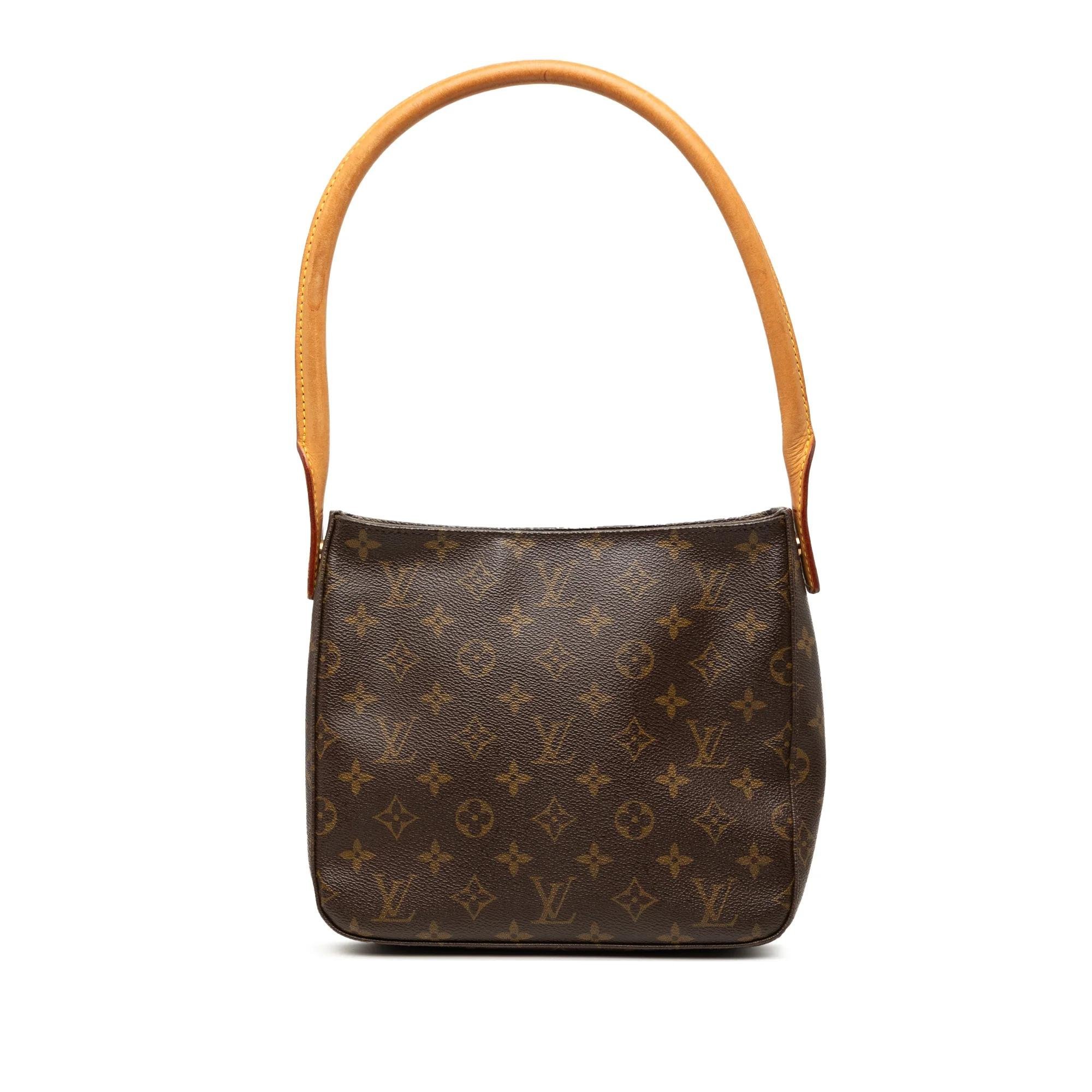 Looping leather handbag
