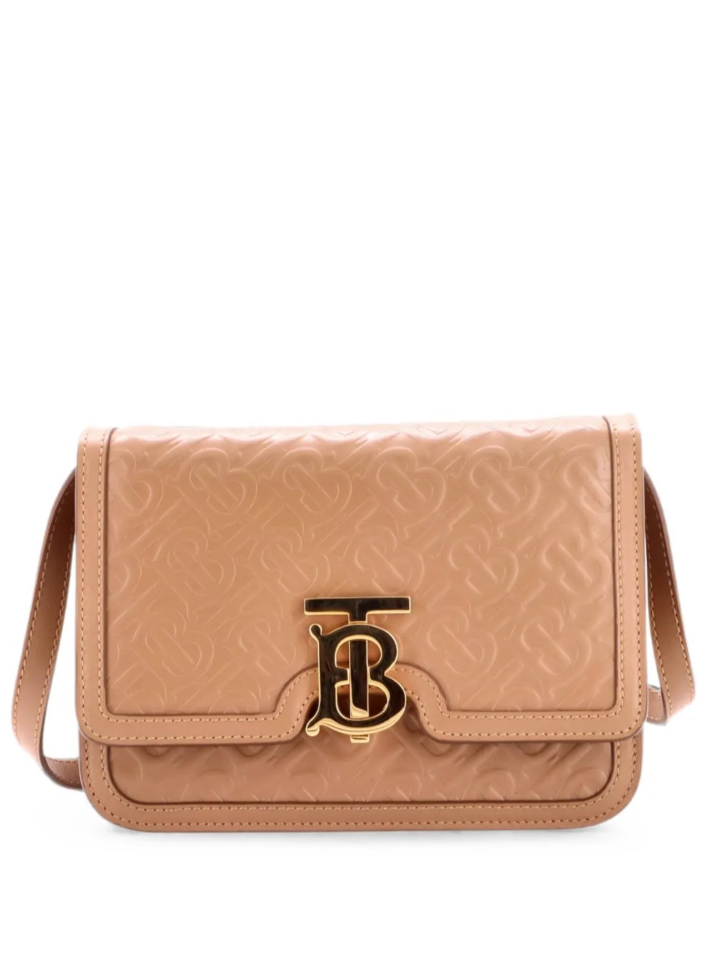 TB Flap Bag Monogram Embossed Leather Small shoulder bag