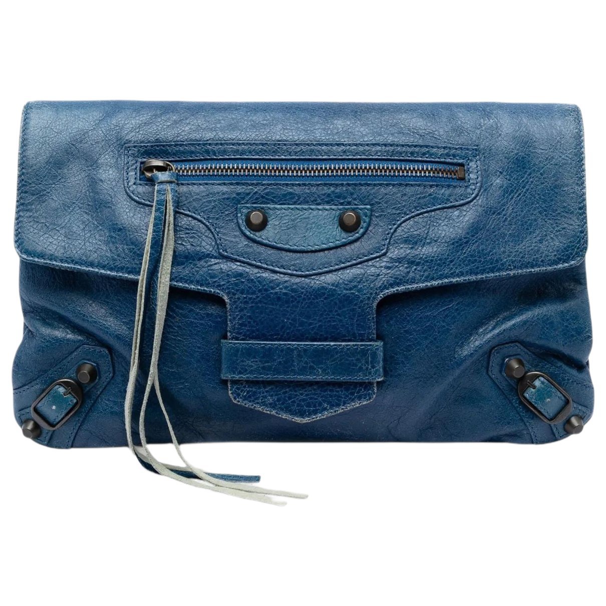Envelop leather clutch bag
