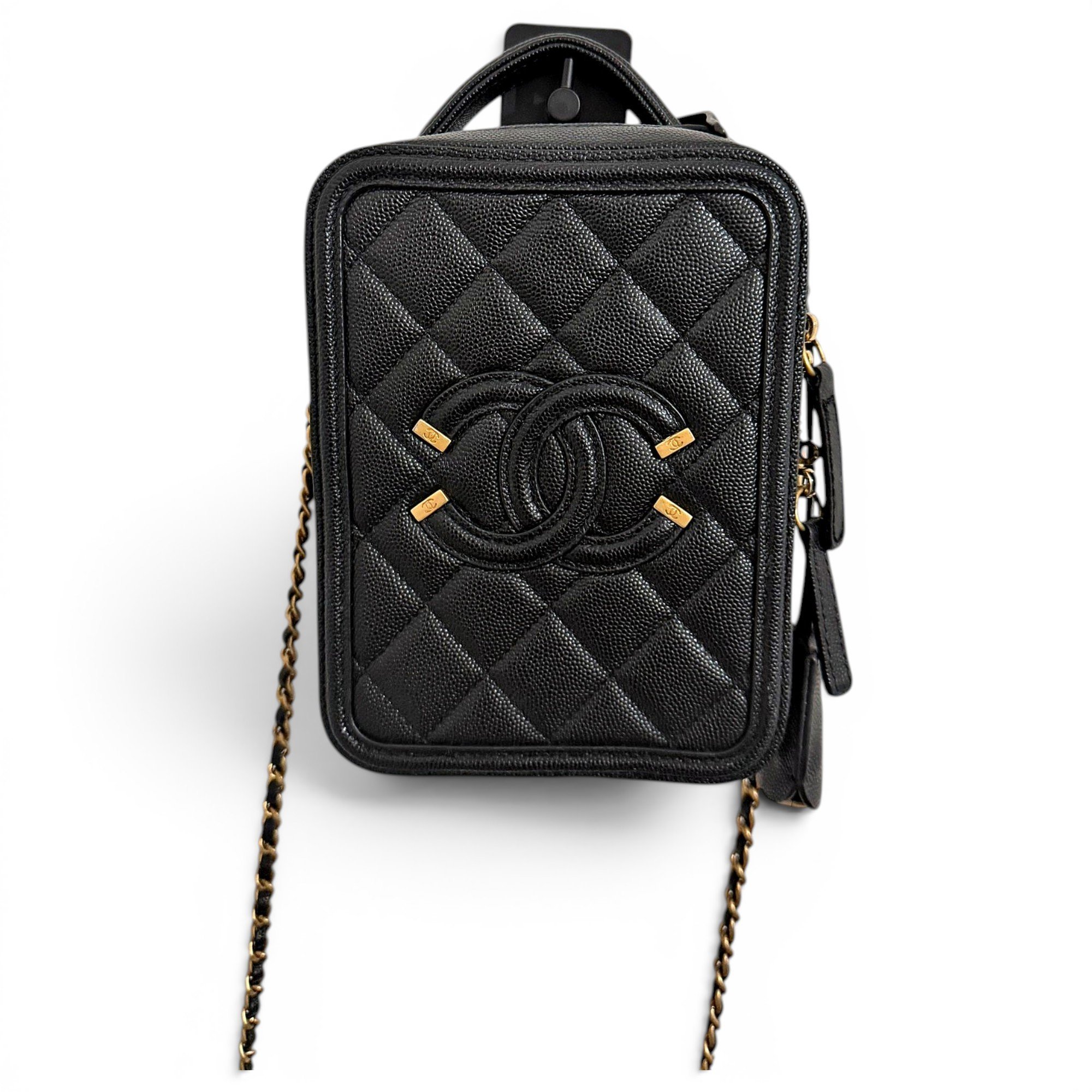 Vanity leather handbag
