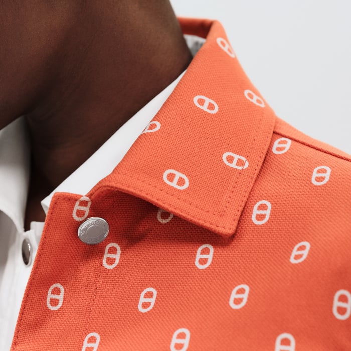 Orange Corail "Chaine d'Ancre" Denim Jacket