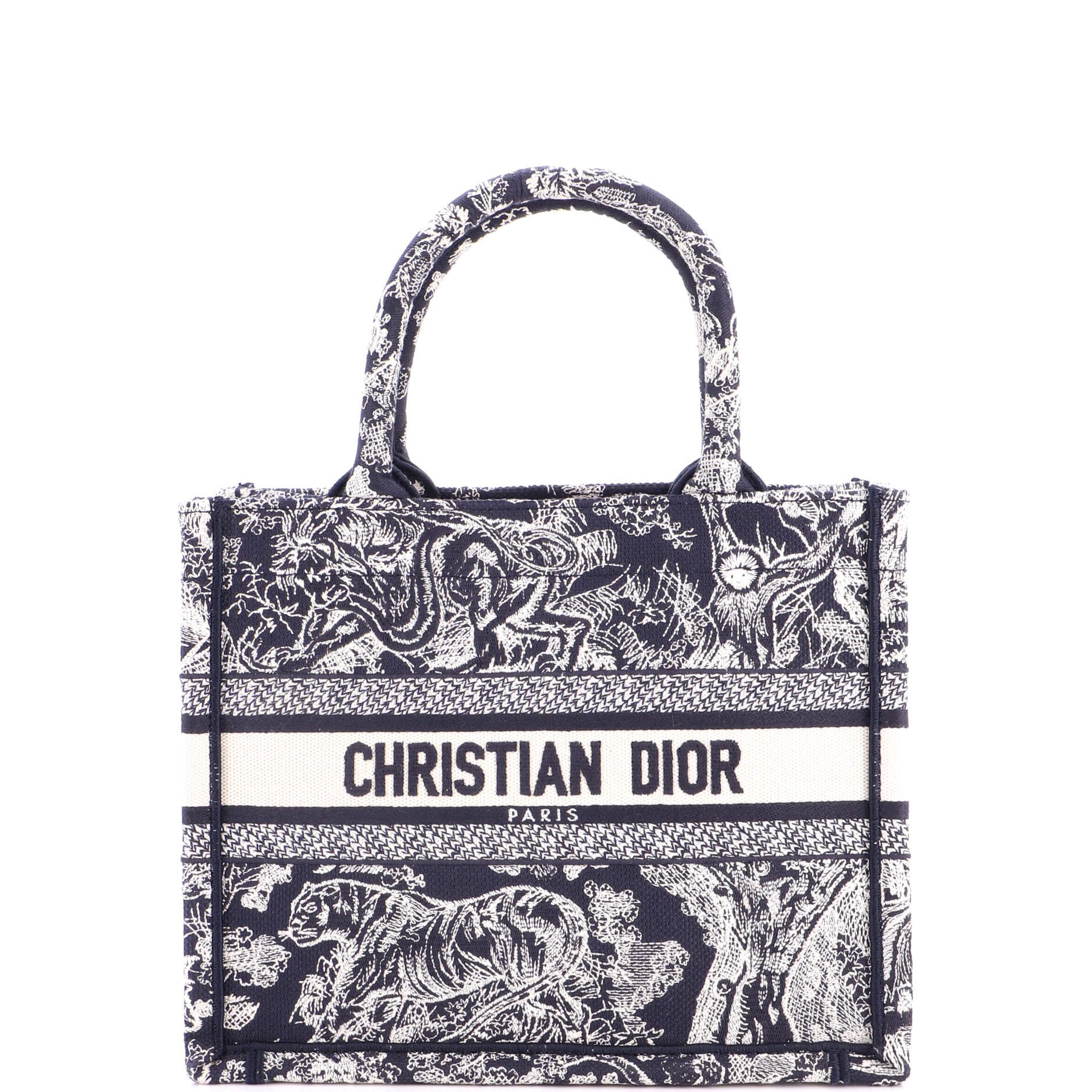 Book Tote Embroidered Canvas Small
