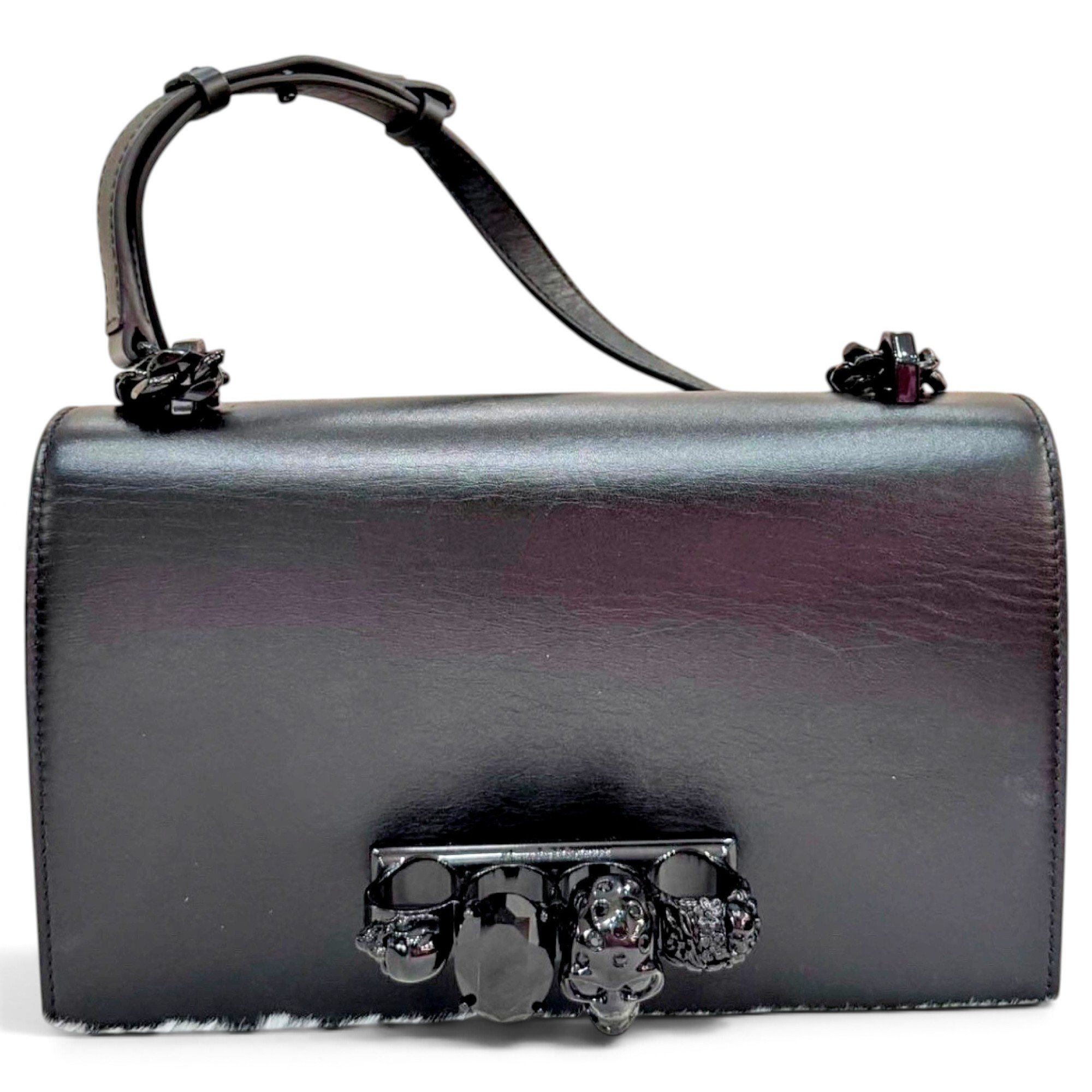 Knuckle leather handbag