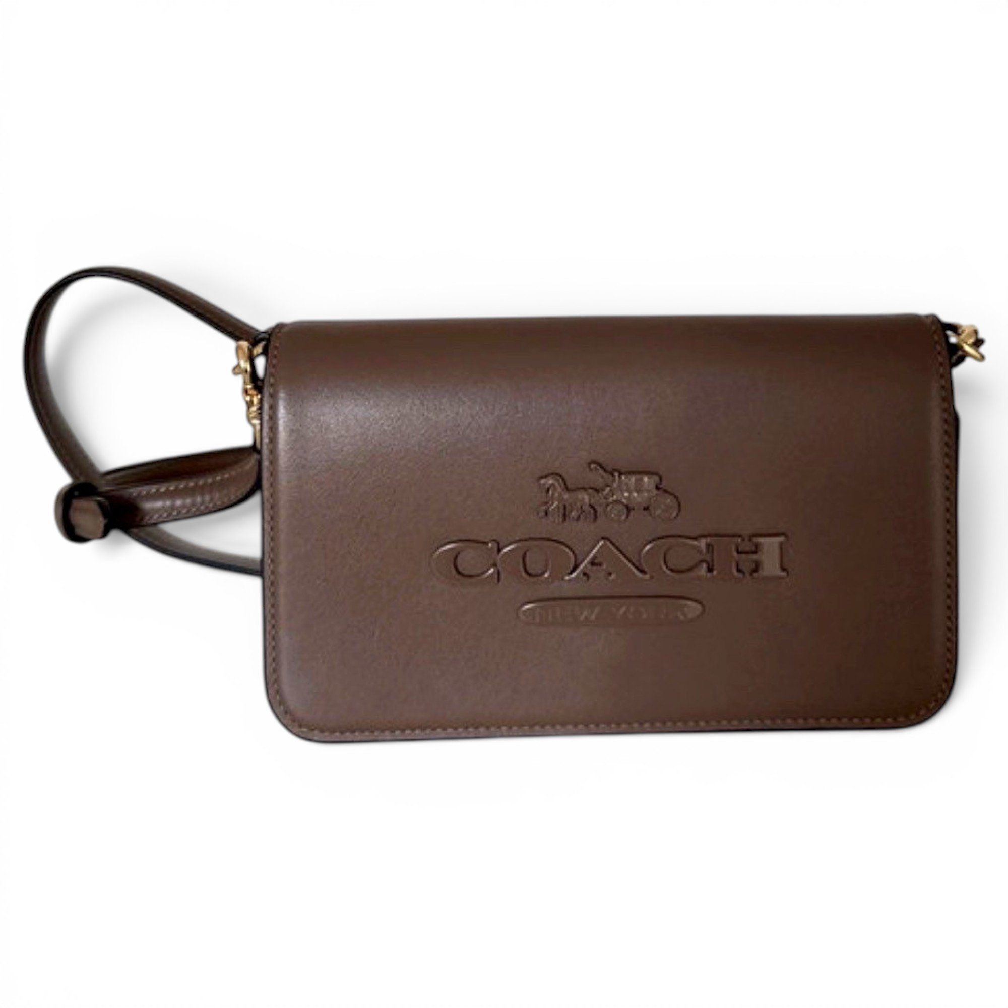 Leather clutch bag