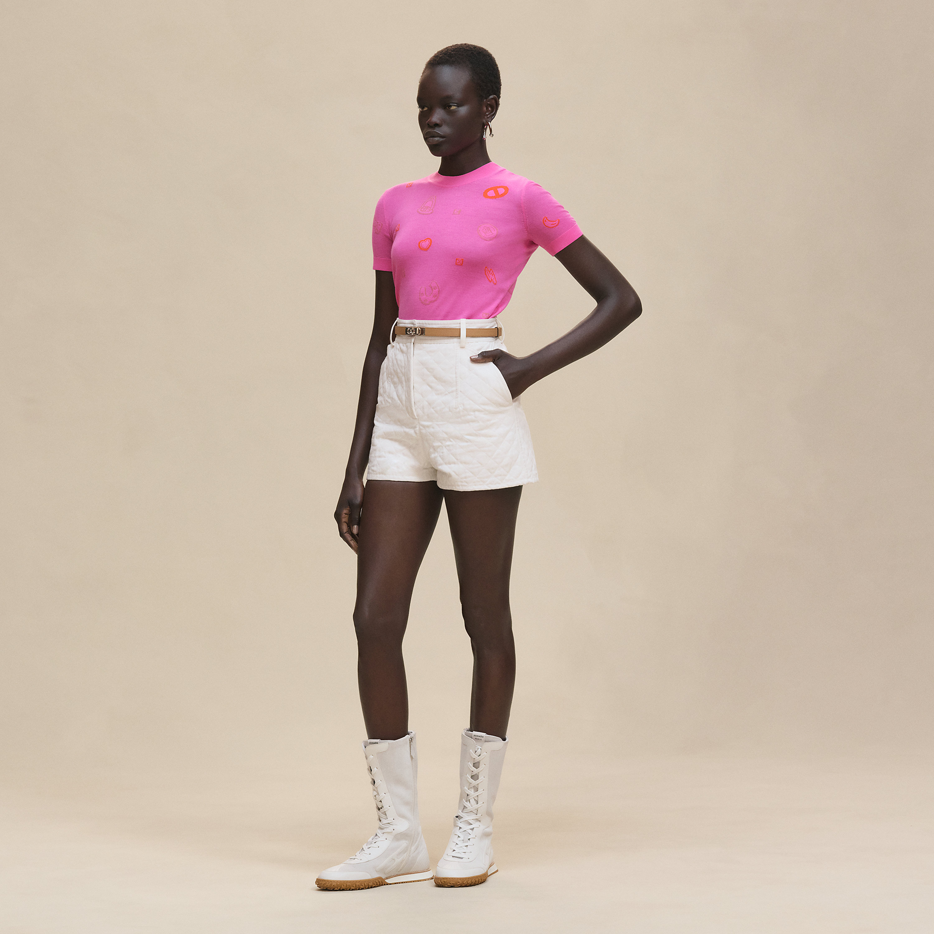 "Candy Libris" short-sleeve sweater