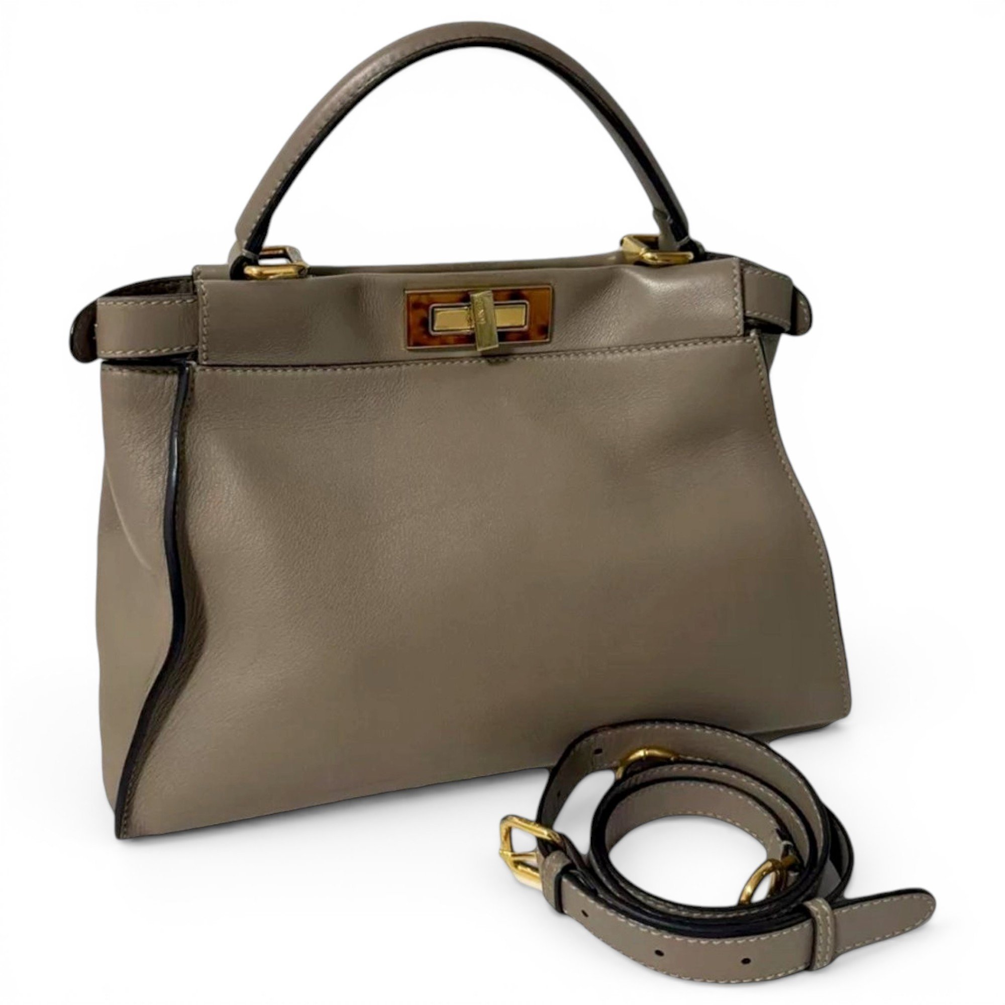 Peekaboo leather handbag