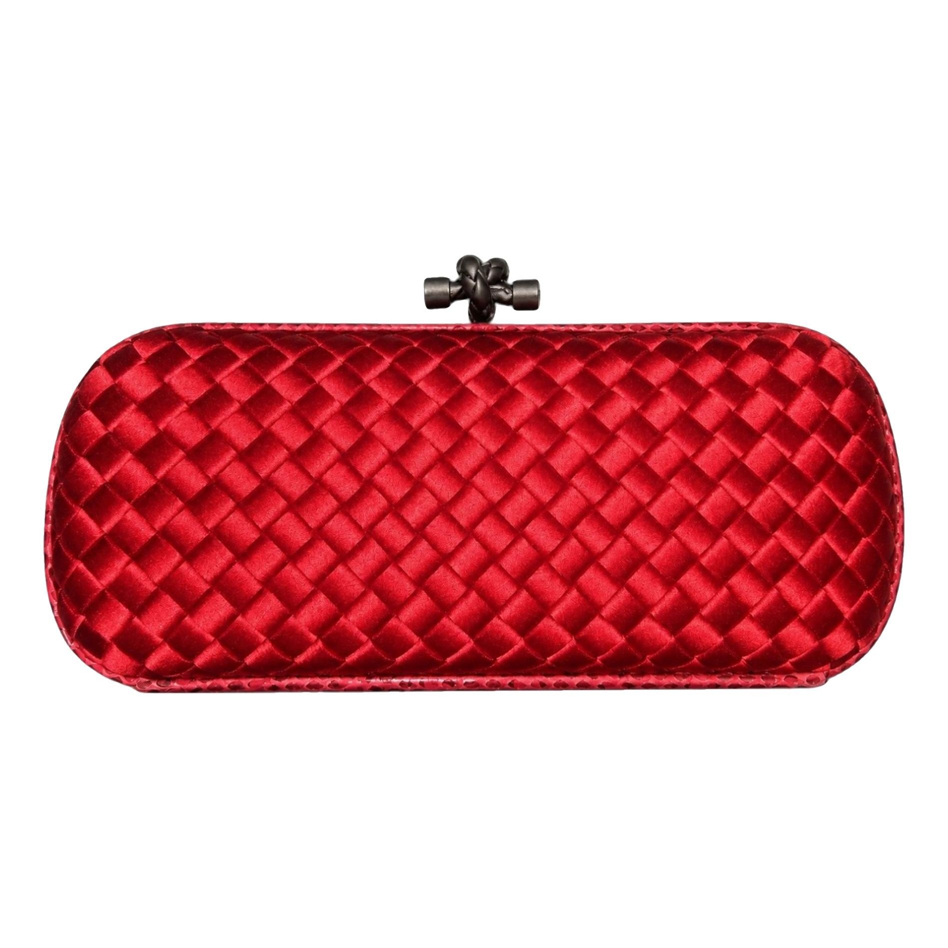 Bottega Veneta Pochette Knot silk clutch bag