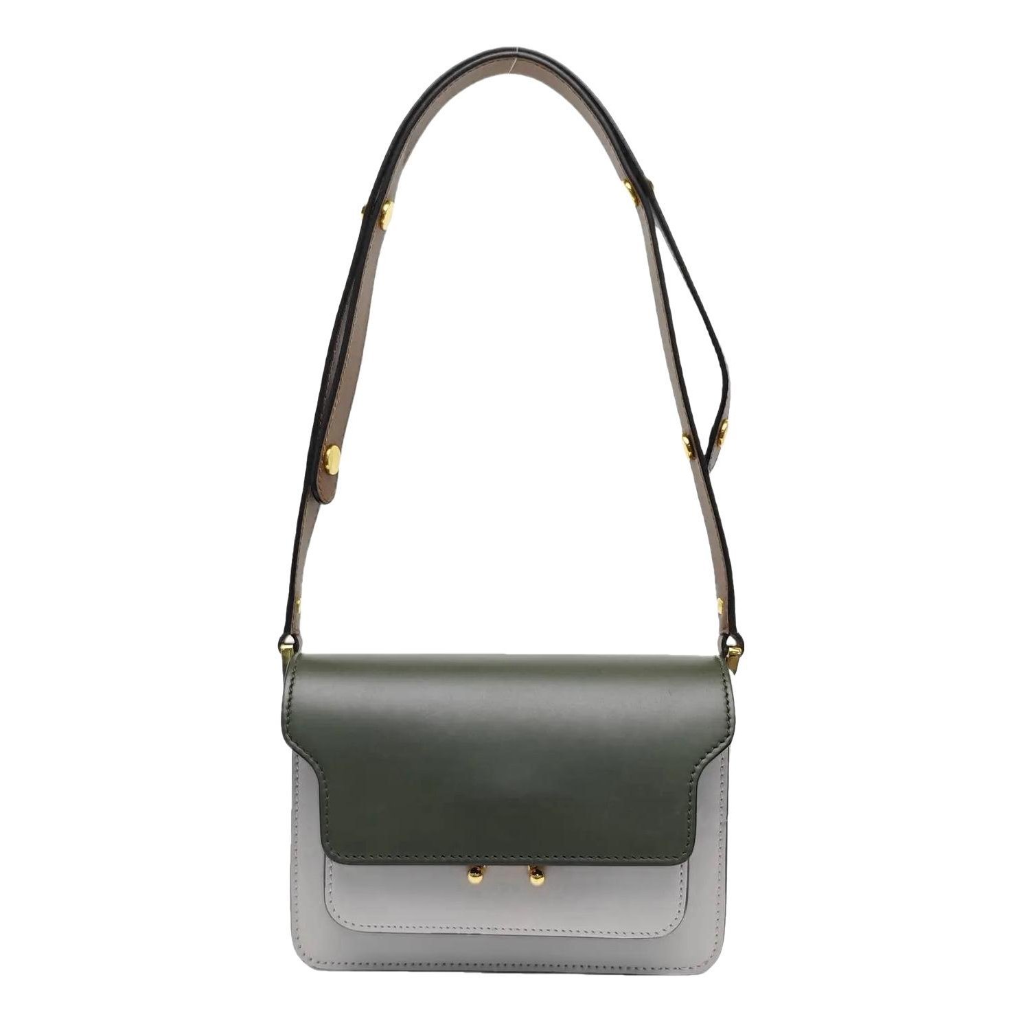 Trunk leather crossbody bag